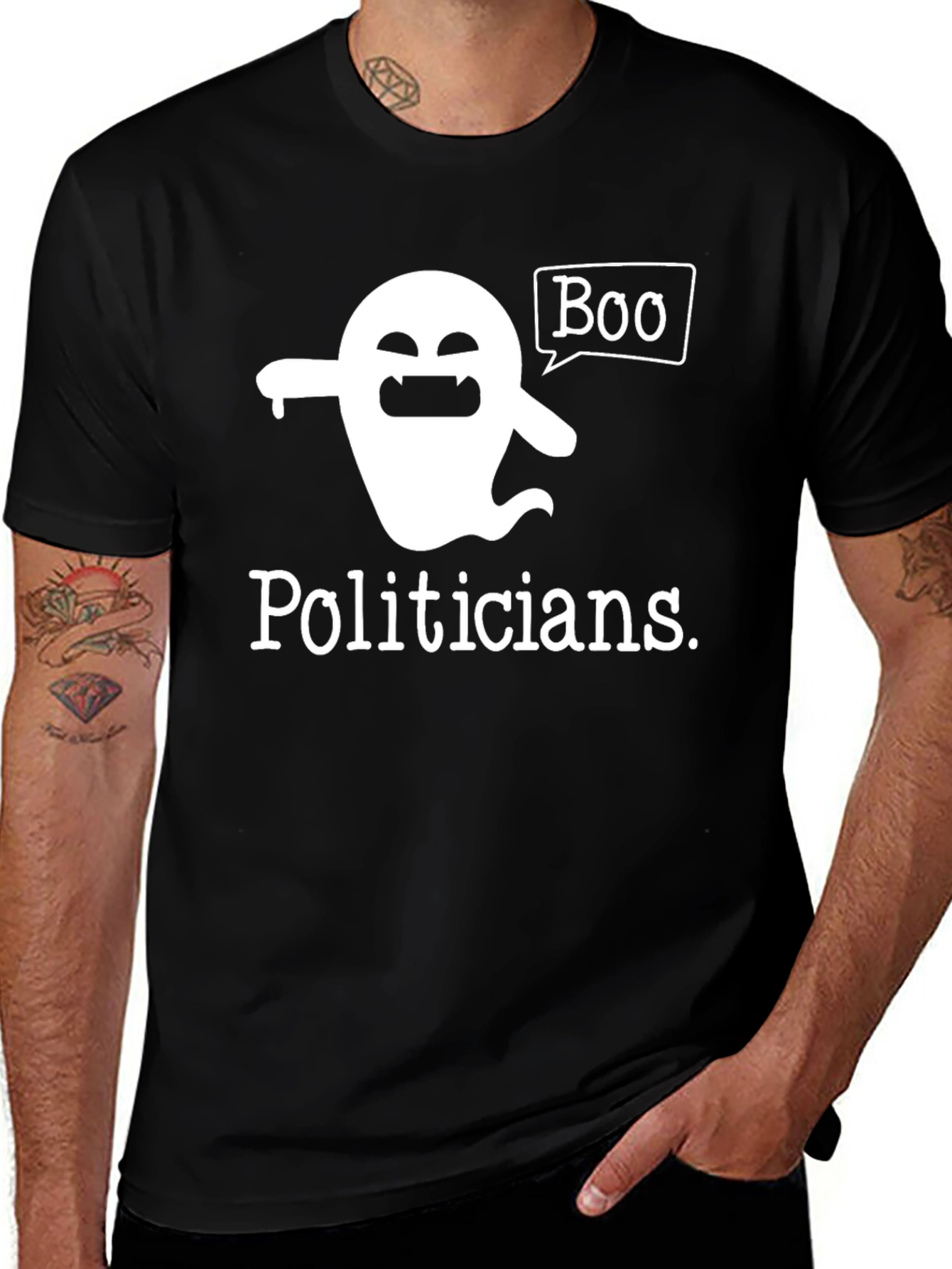 Boo Politicians Ghost Graphic T-Shirt