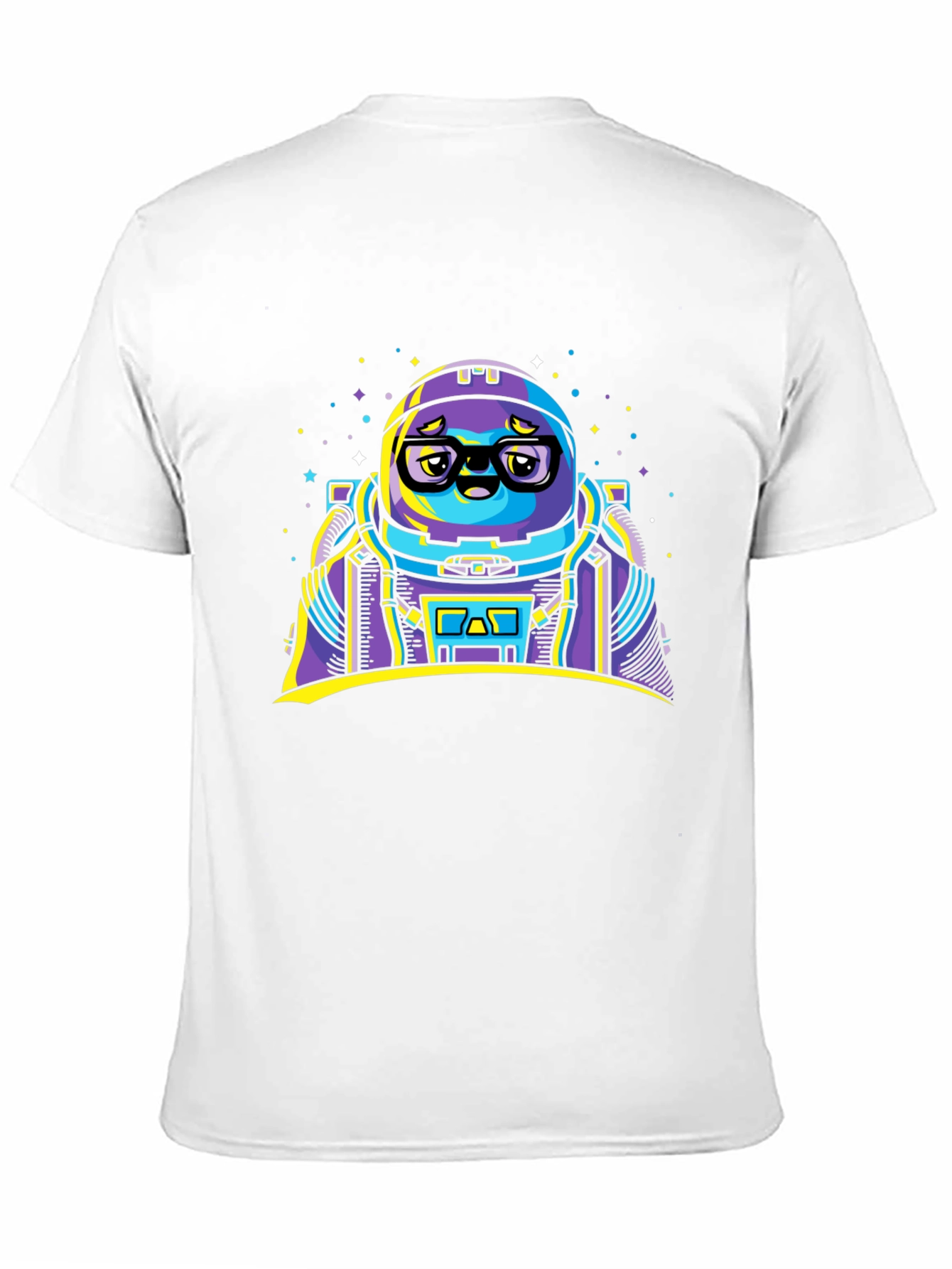 Astronaut Cartoon Graphic Black T-Shirt