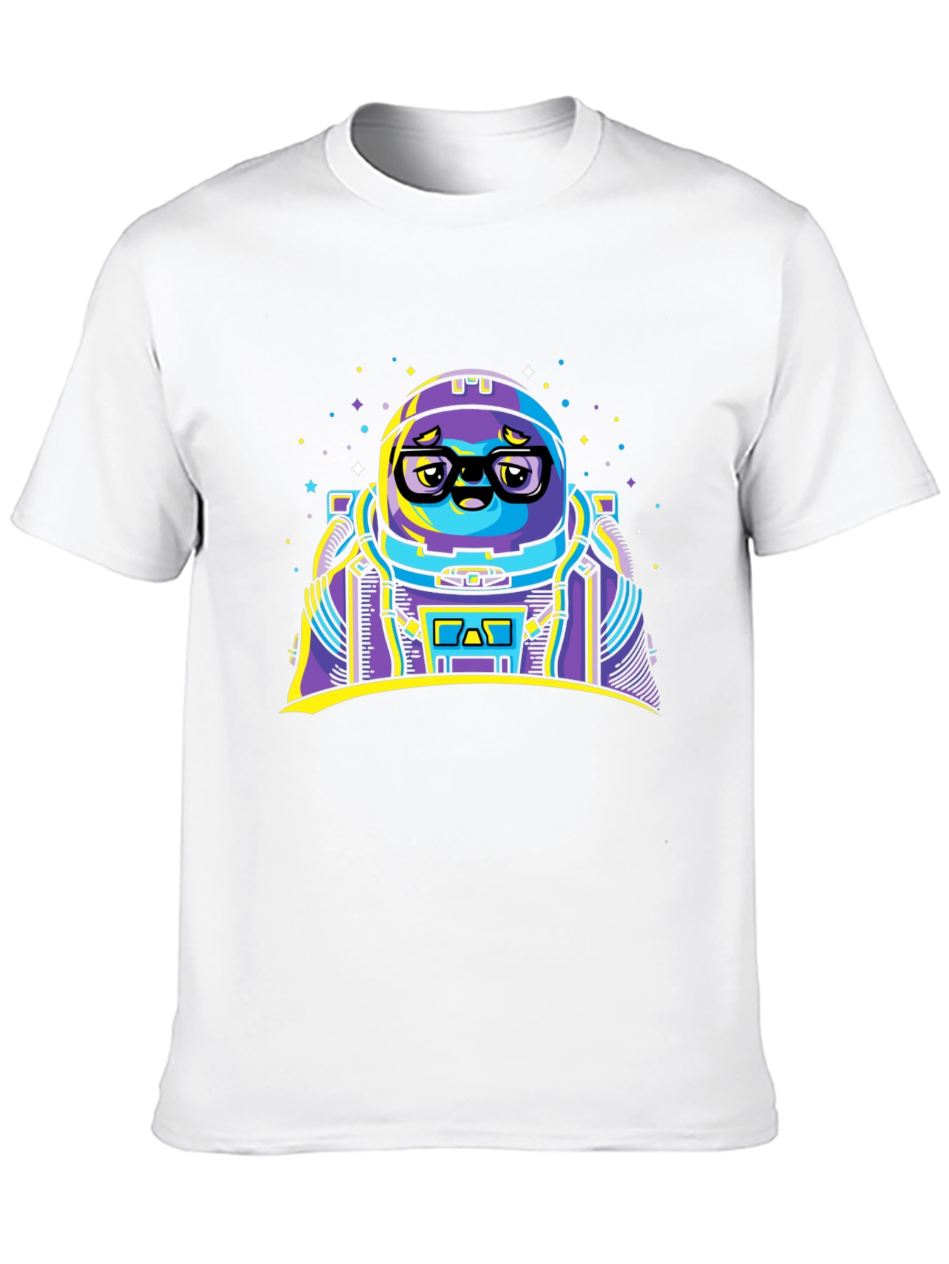 Astronaut Cartoon Graphic Black T-Shirt