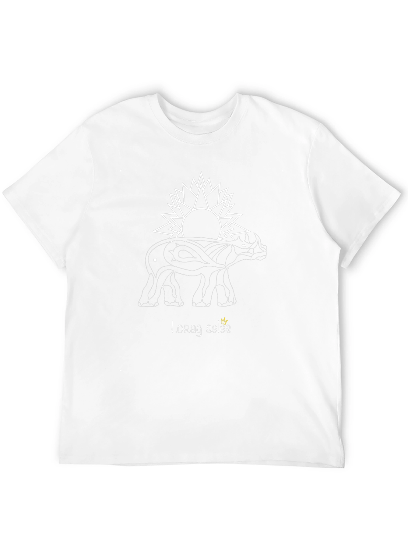 Graphic Tee - Rhino & Sunburst Design