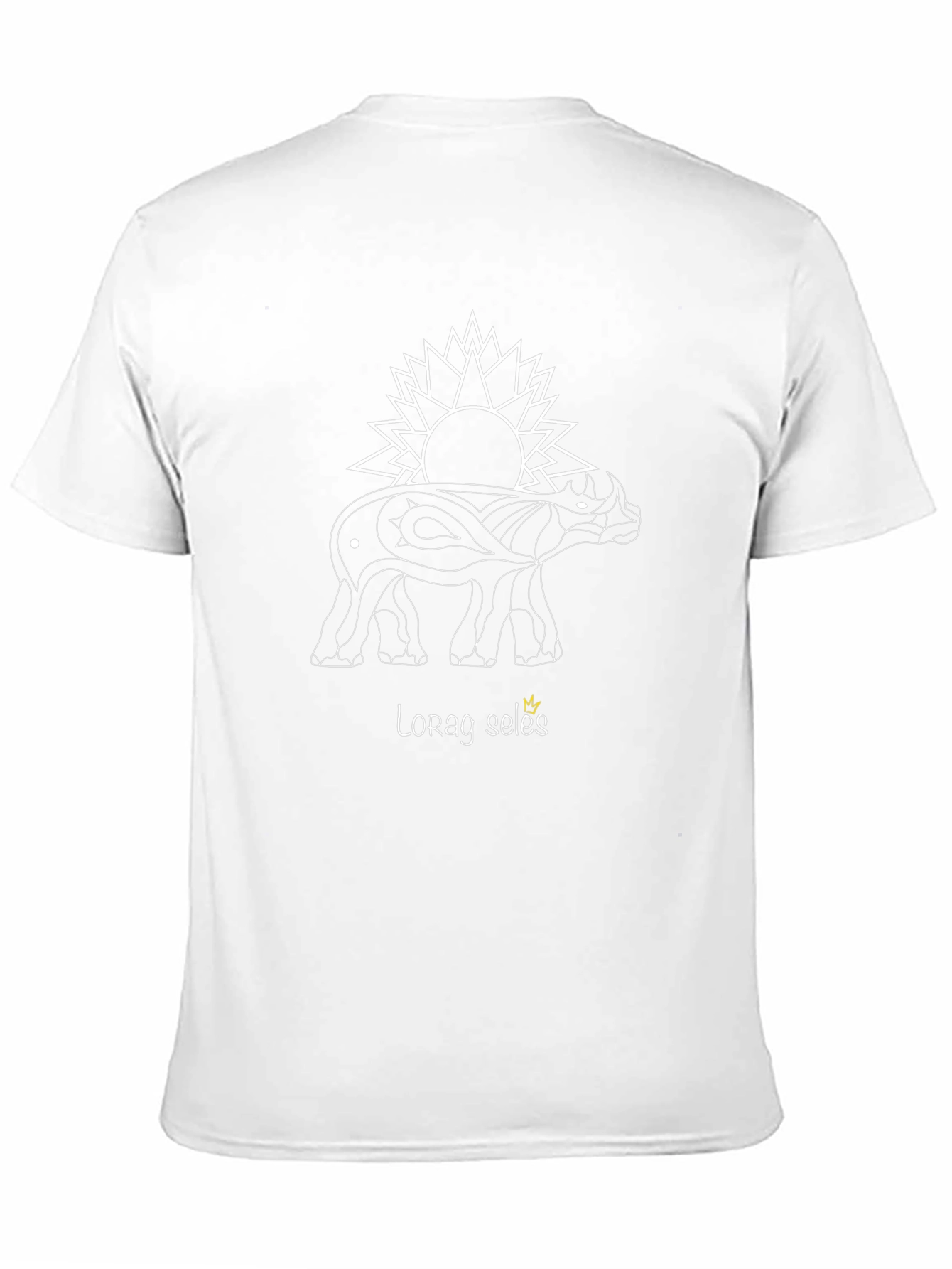 Graphic Tee - Rhino & Sunburst Design