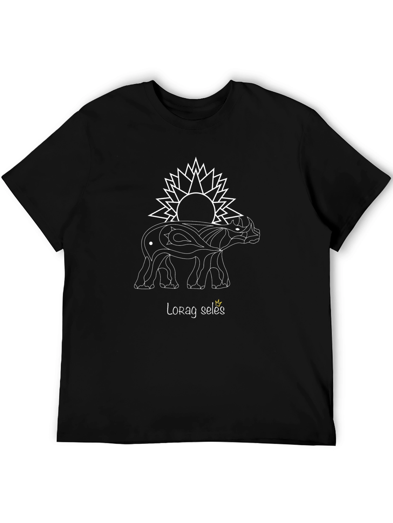 Graphic Tee - Rhino & Sunburst Design