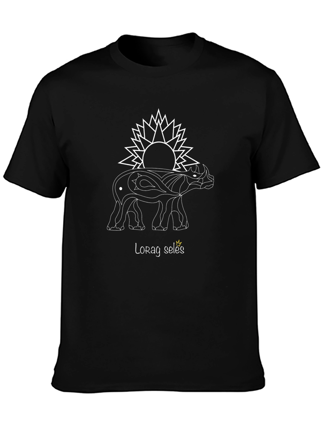Graphic Tee - Rhino & Sunburst Design