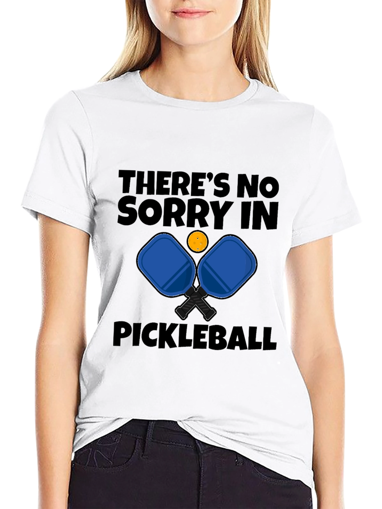 Funny Pickleball T-Shirt - No Sorry!