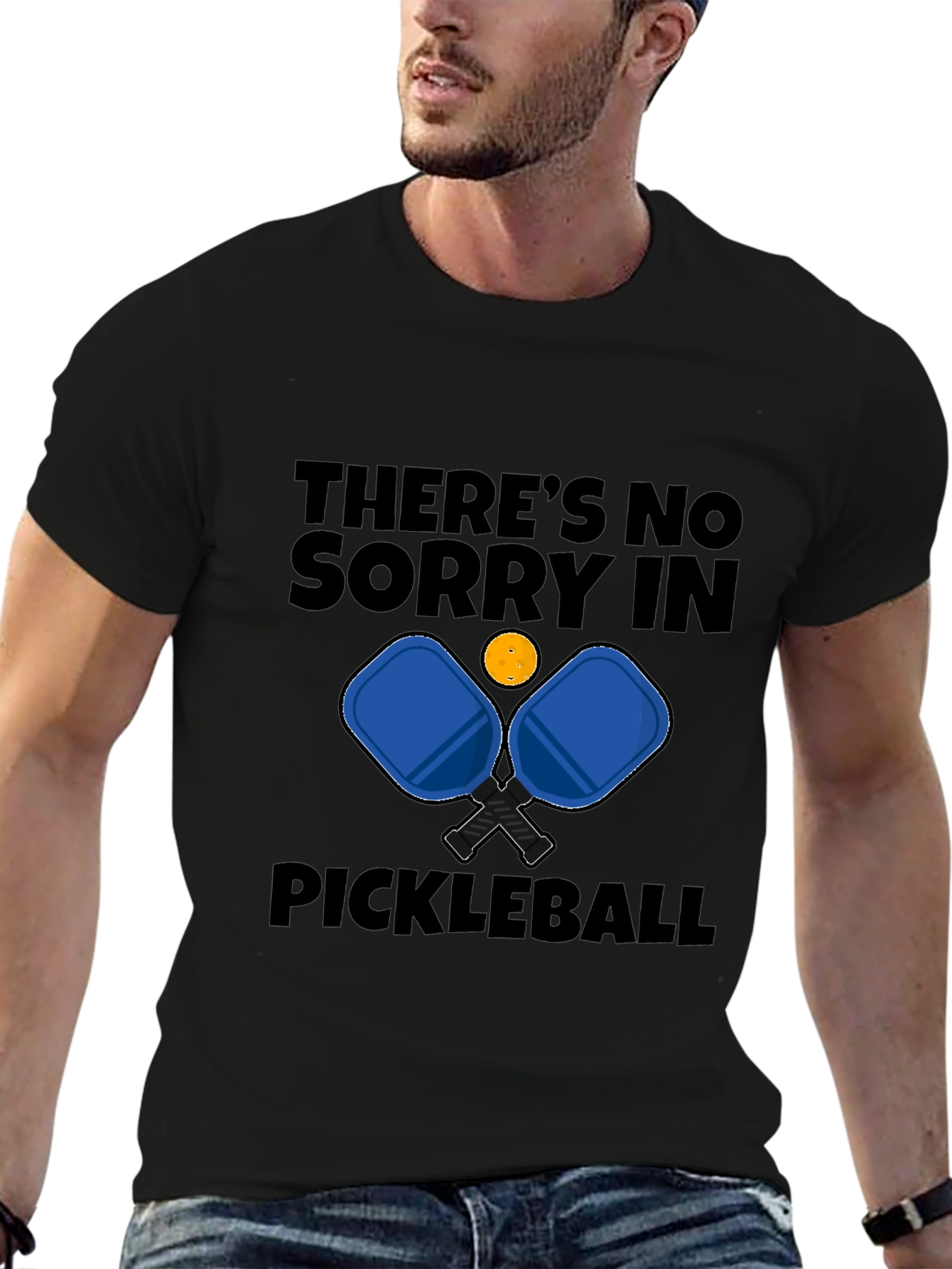 Funny Pickleball T-Shirt - No Sorry!