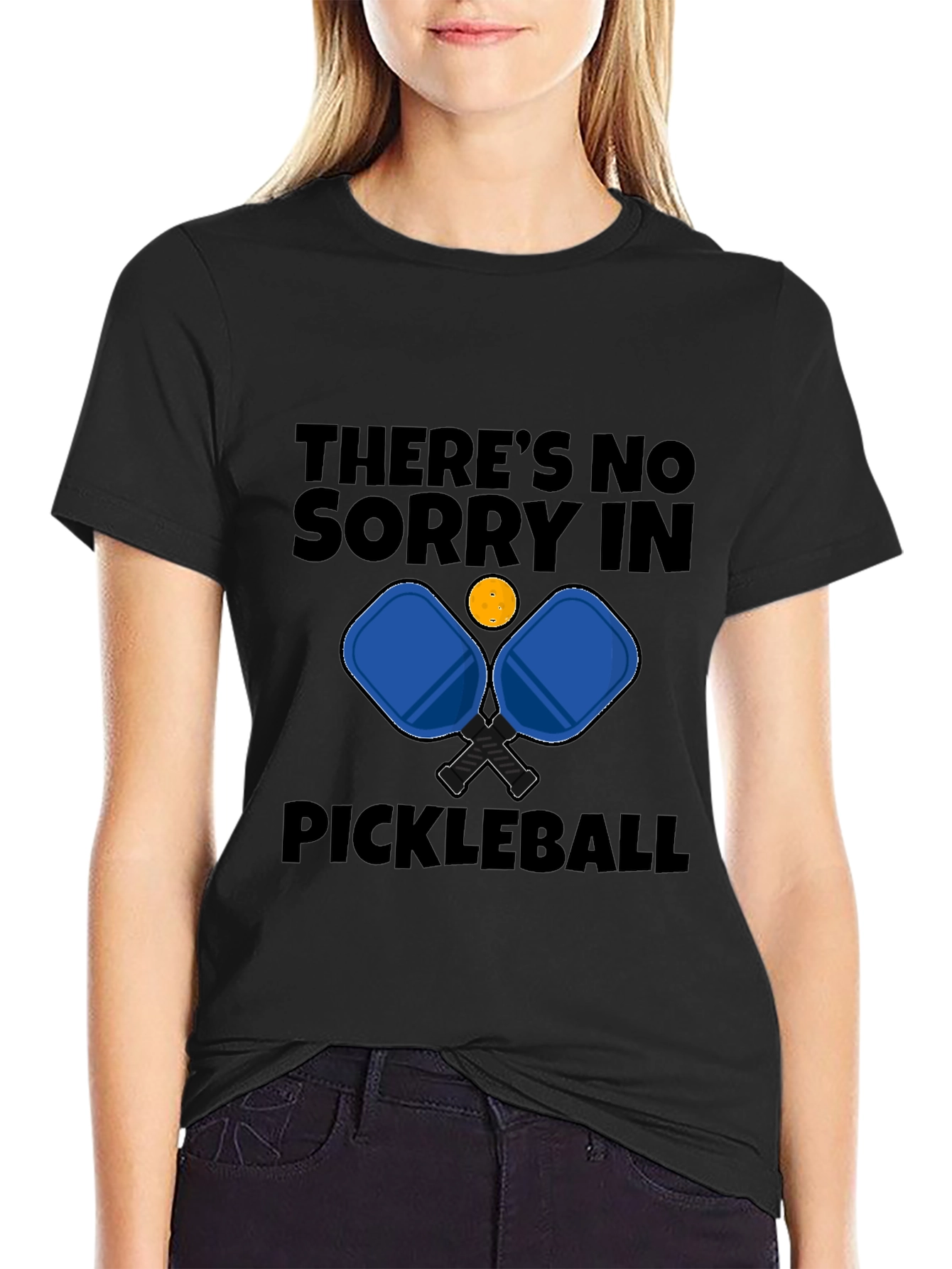 Funny Pickleball T-Shirt - No Sorry!