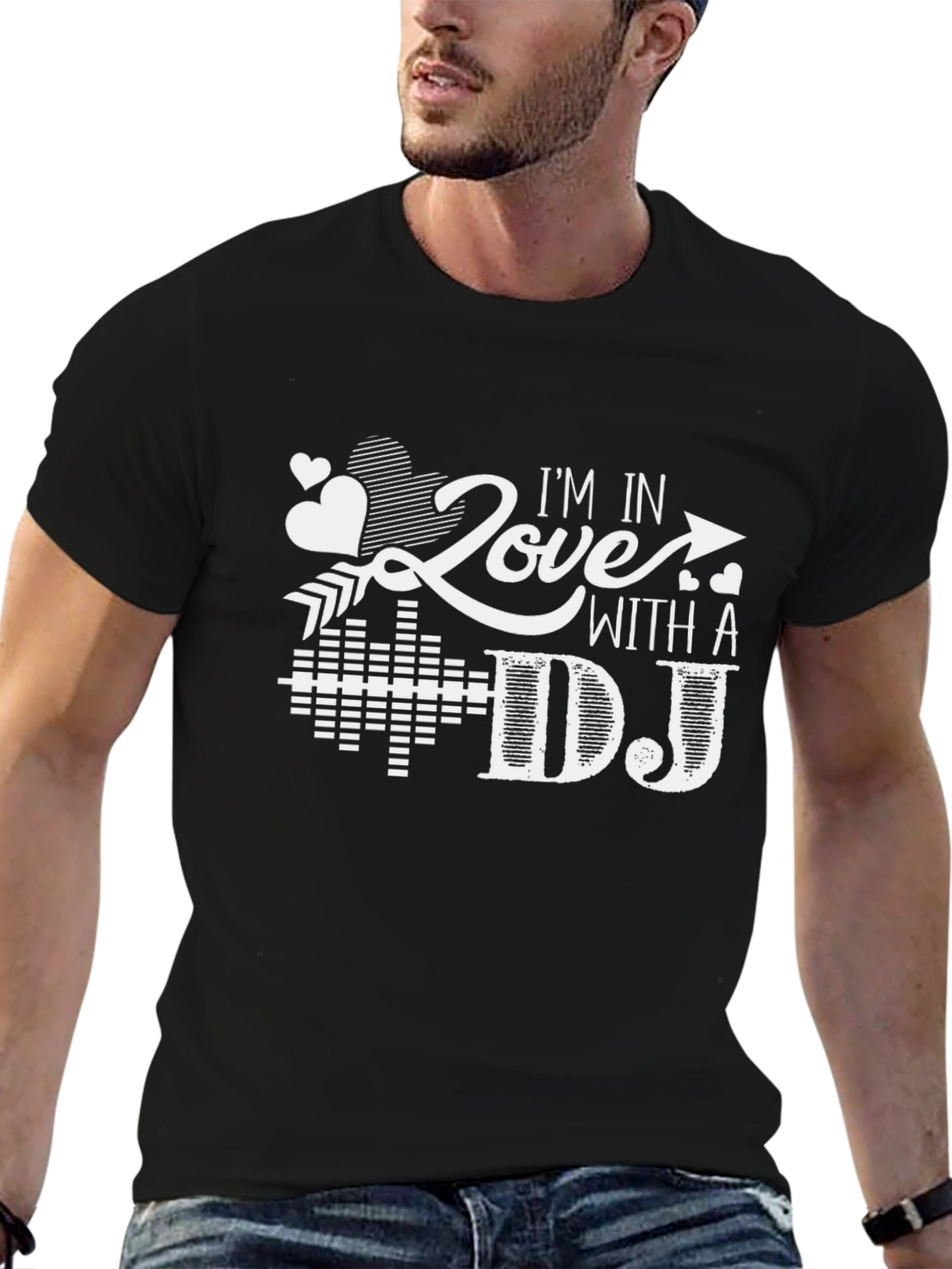 Im In Love With a DJ Black T-Shirt
