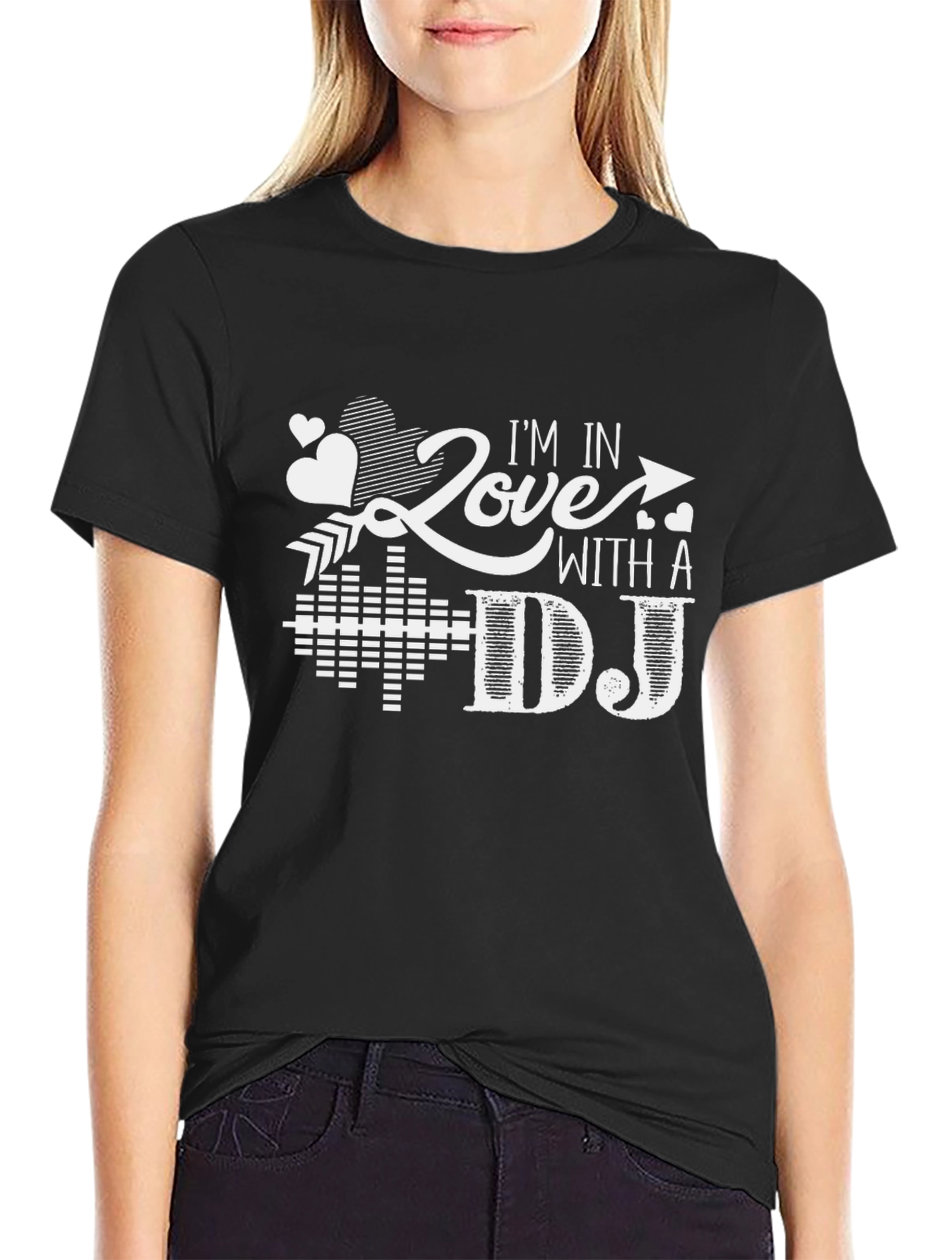 Im In Love With a DJ Black T-Shirt