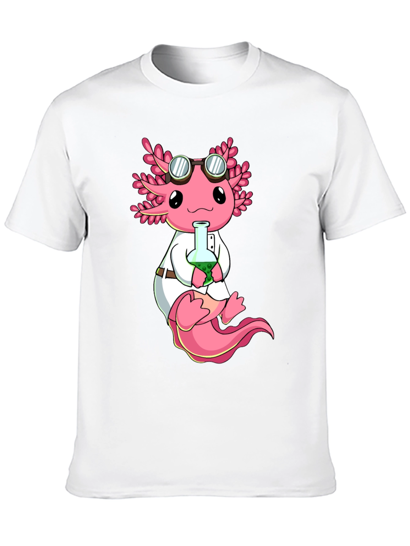 Axolotl Scientist T-Shirt - Cute & Geeky Design
