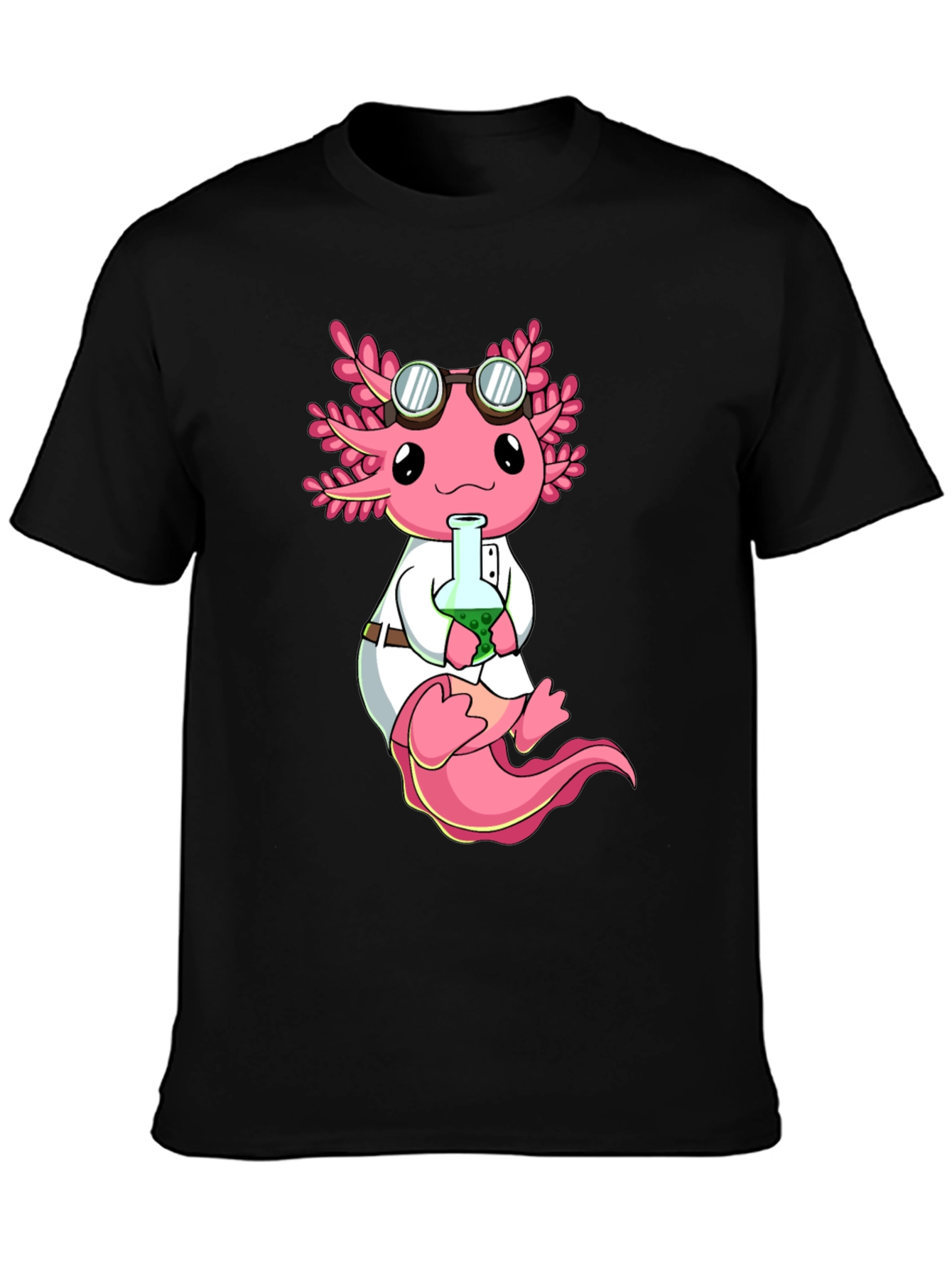 Axolotl Scientist T-Shirt - Cute & Geeky Design