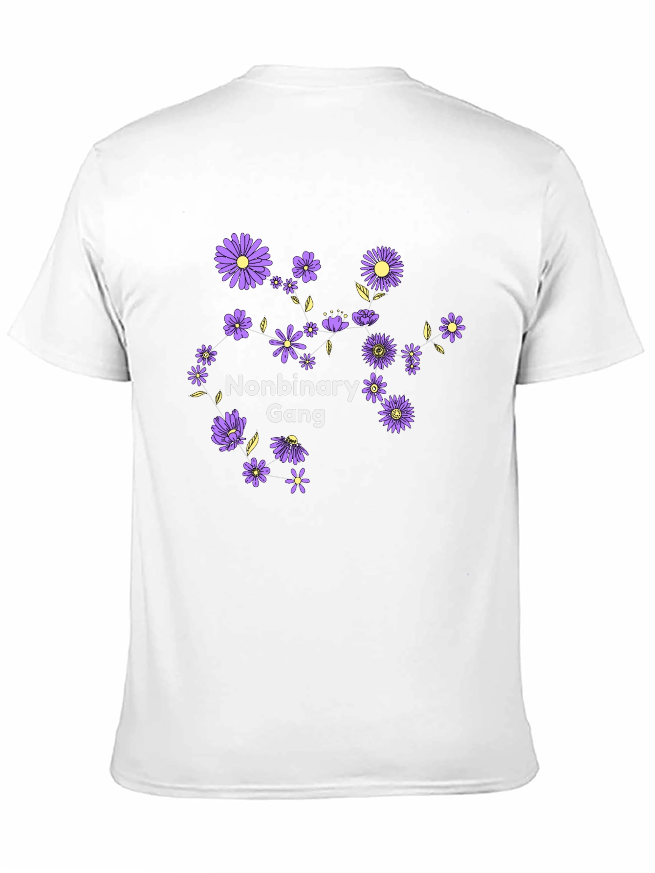 Nonbinary Gang Floral Graphic T-Shirt