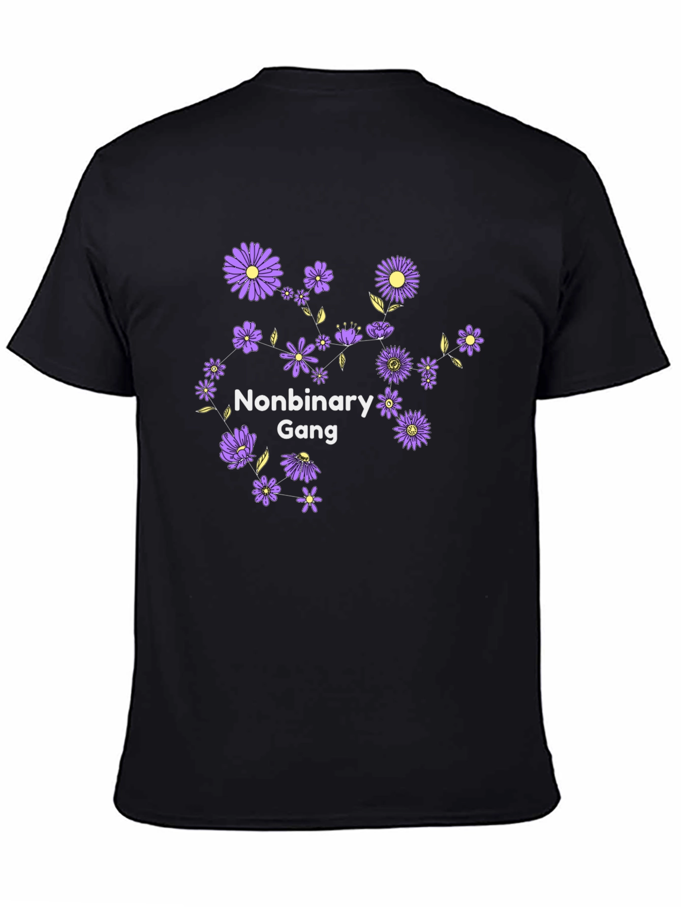 Nonbinary Gang Floral Graphic T-Shirt