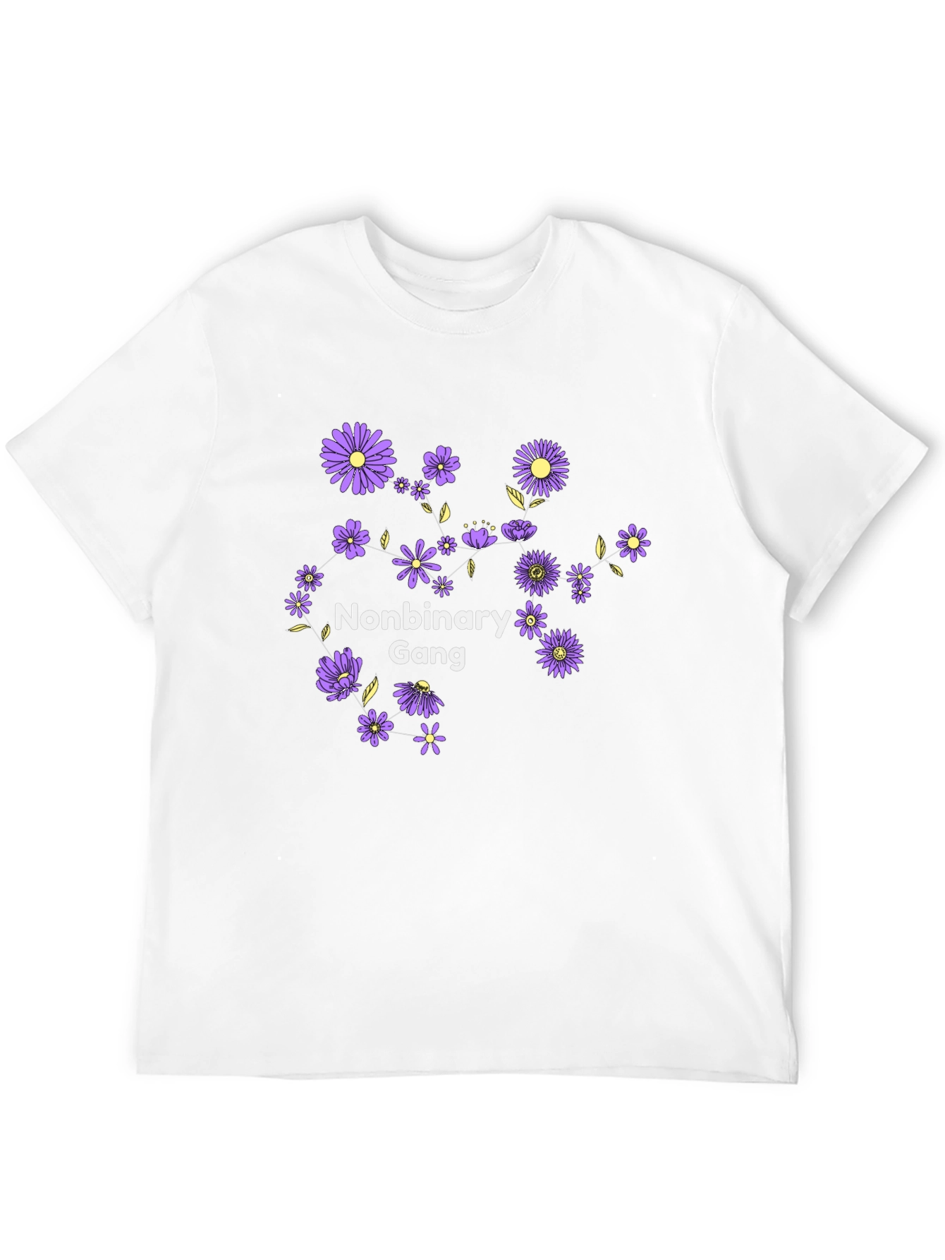 Nonbinary Gang Floral Graphic T-Shirt