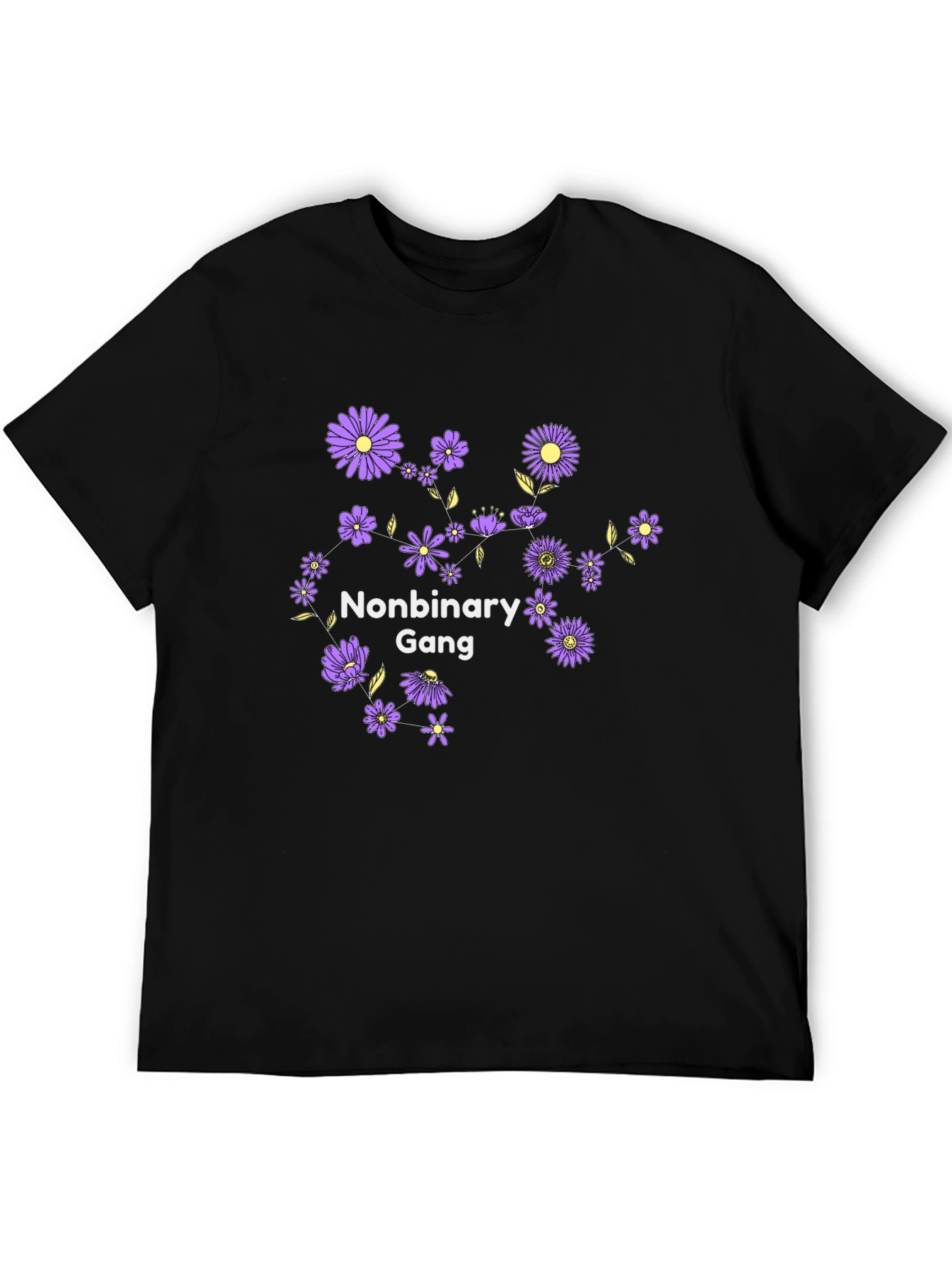 Nonbinary Gang Floral Graphic T-Shirt