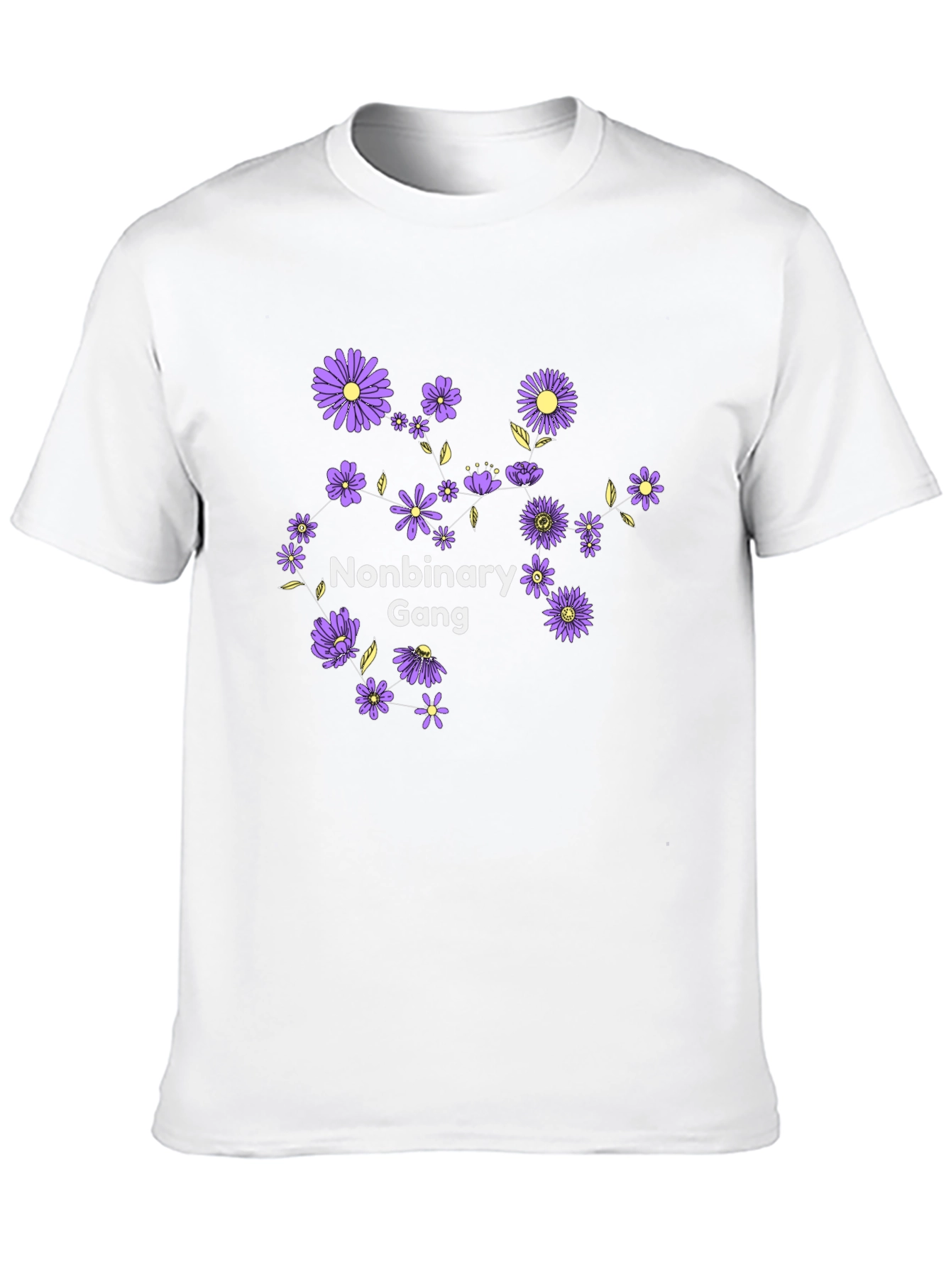 Nonbinary Gang Floral Graphic T-Shirt
