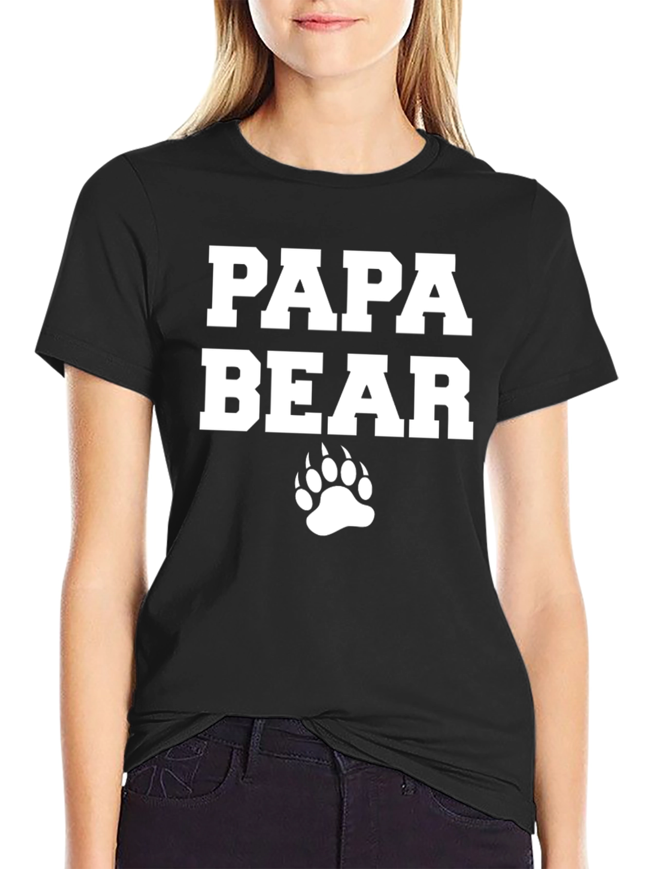 Papa Bear Graphic Tee - Mens Black T-Shirt