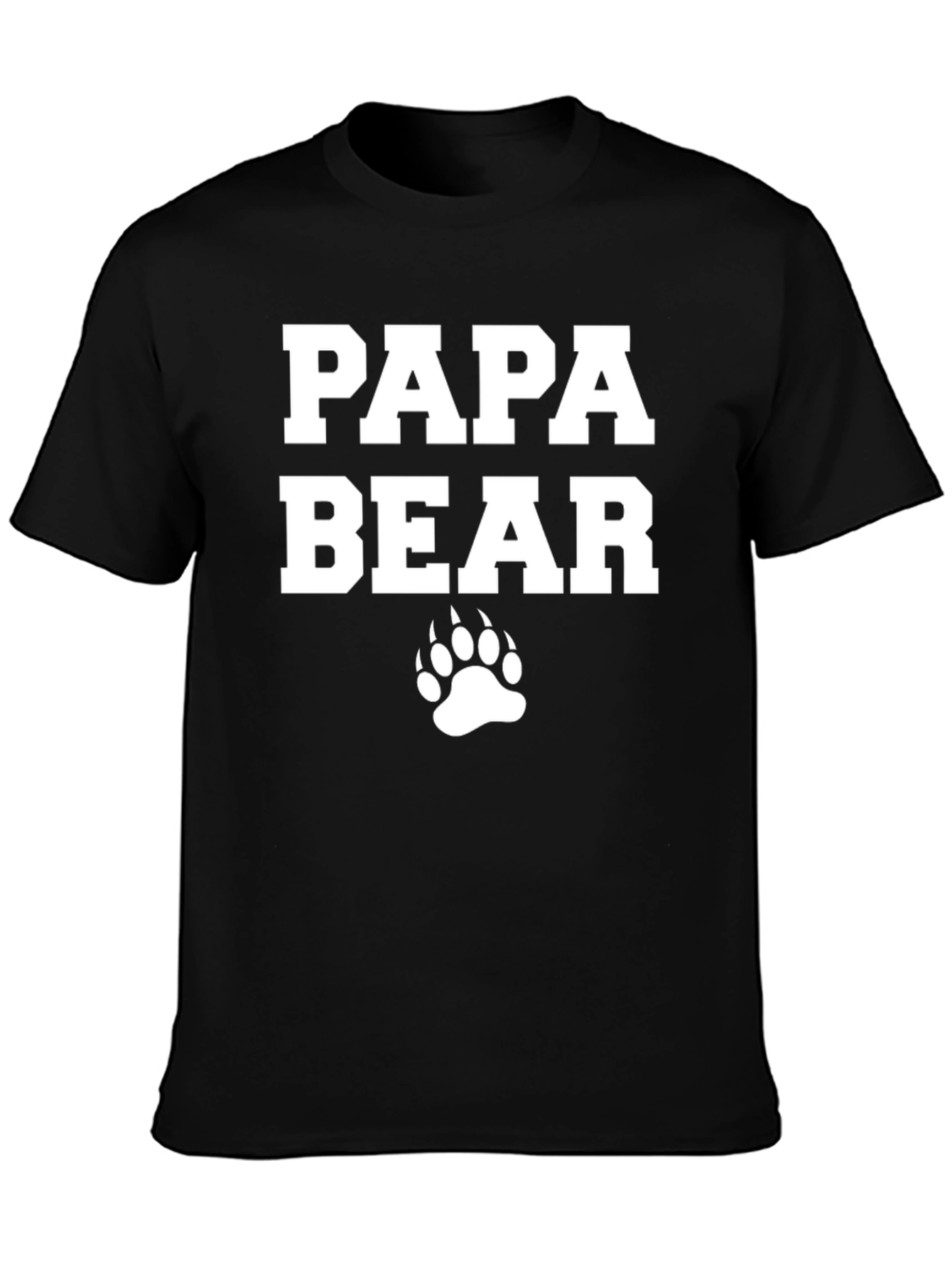Papa Bear Graphic Tee - Mens Black T-Shirt