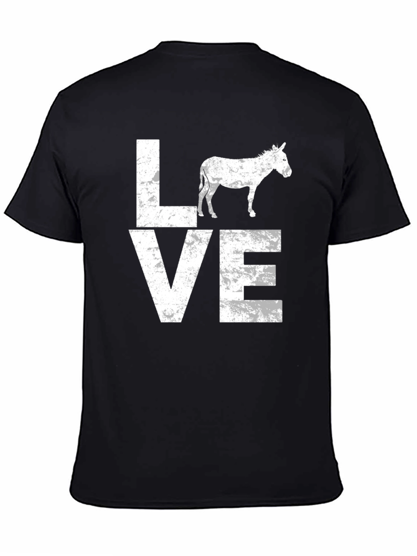Love Donkey Black Graphic T-Shirt