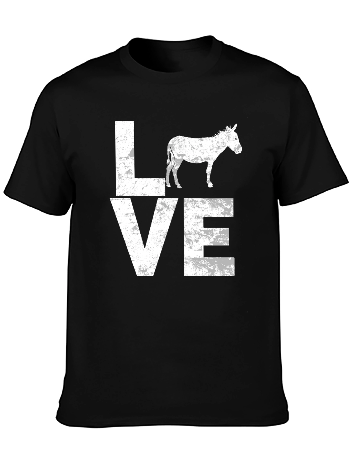 Love Donkey Black Graphic T-Shirt