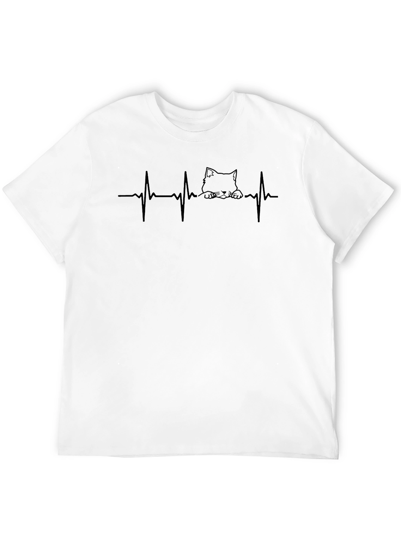 Cat Heartbeat Graphic Tee