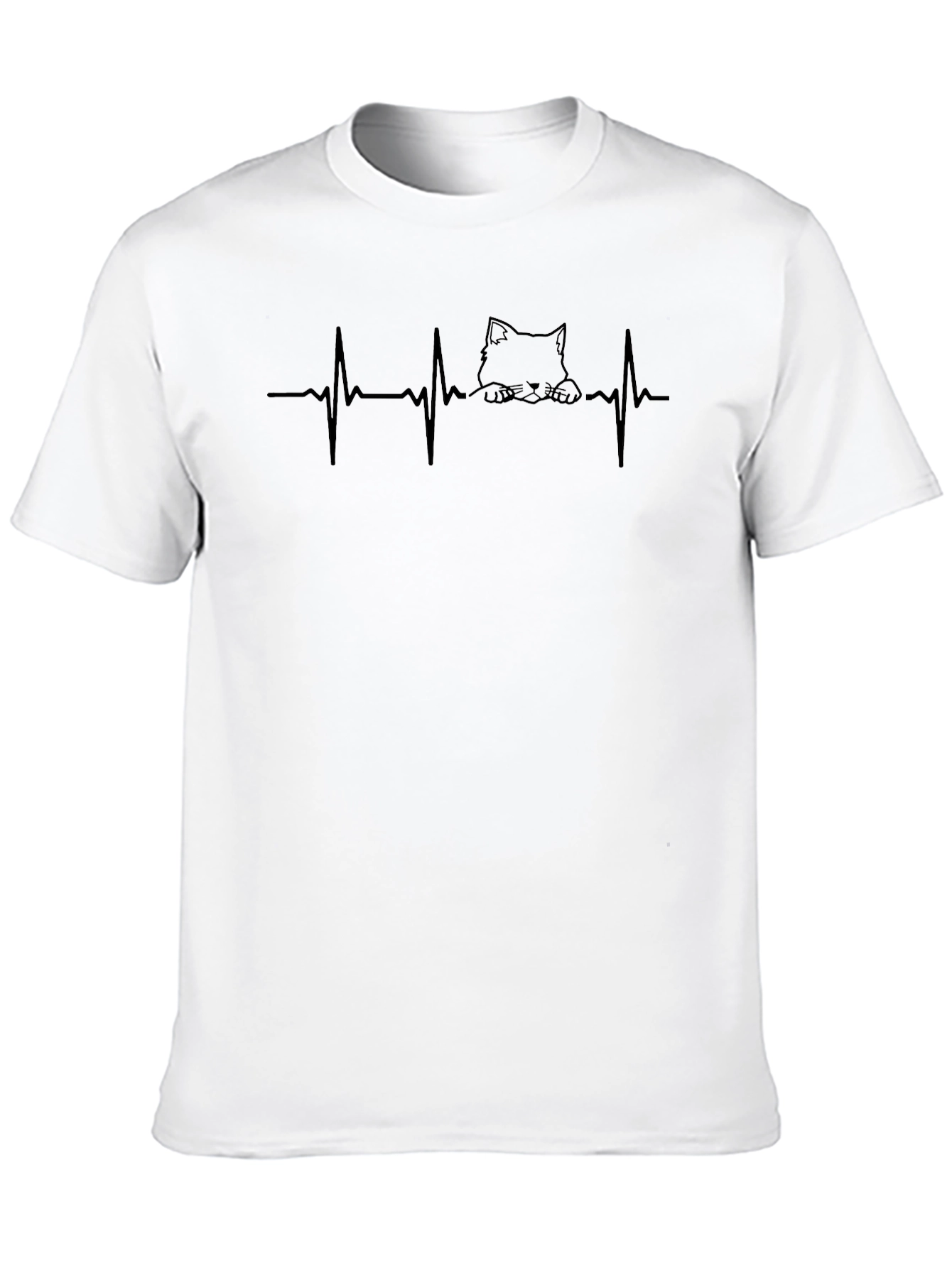 Cat Heartbeat Graphic Tee