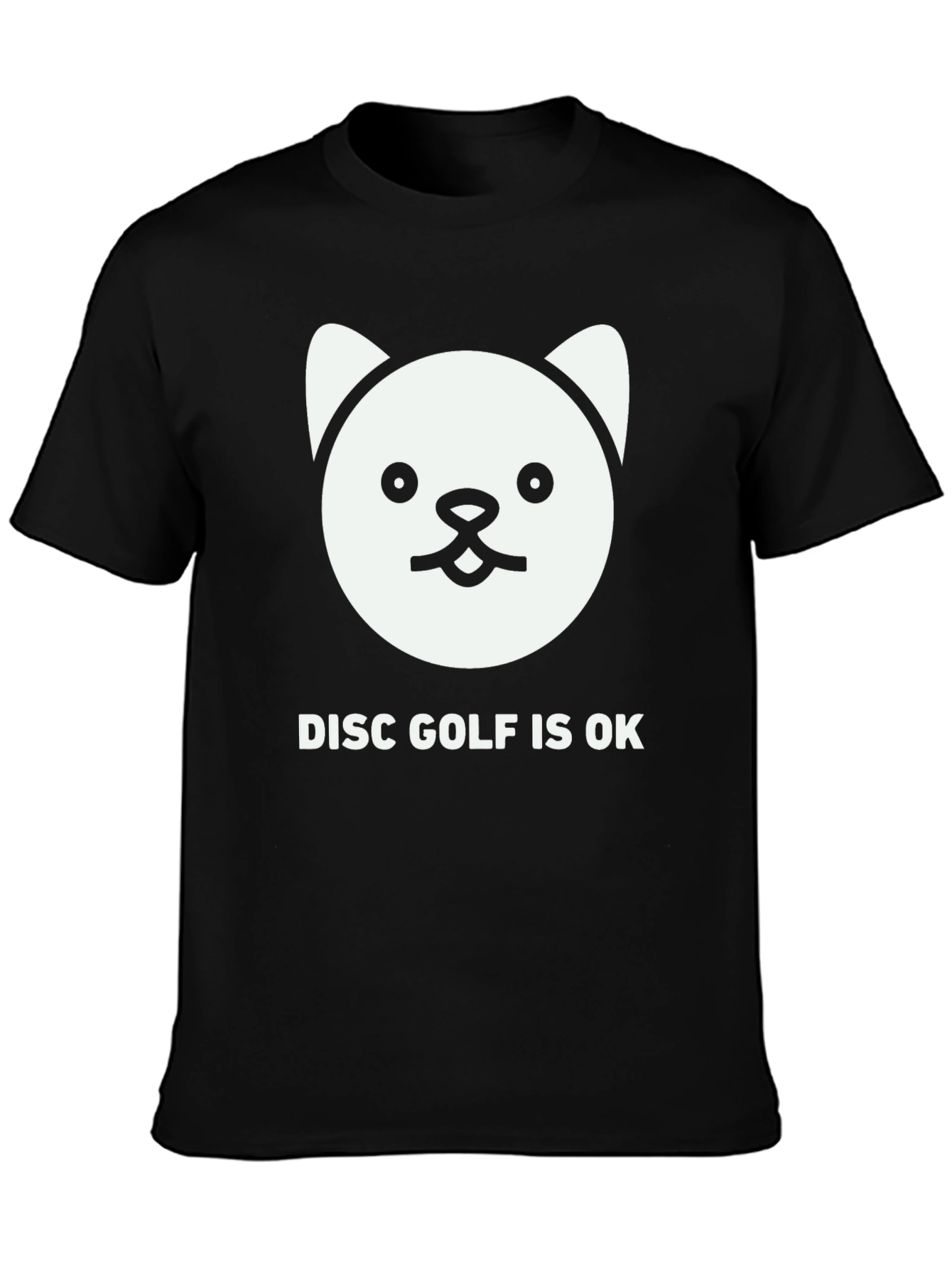 Disc Golf is OK T-Shirt with Cute Cat Design