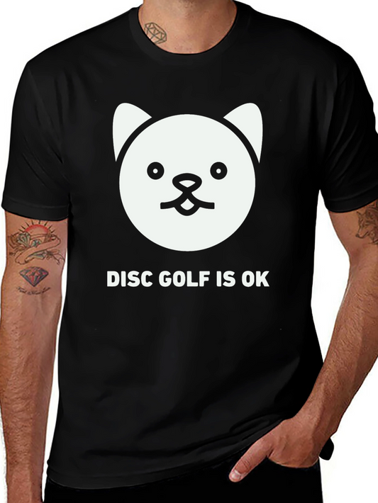 Disc Golf is OK T-Shirt with Cute Cat Design
