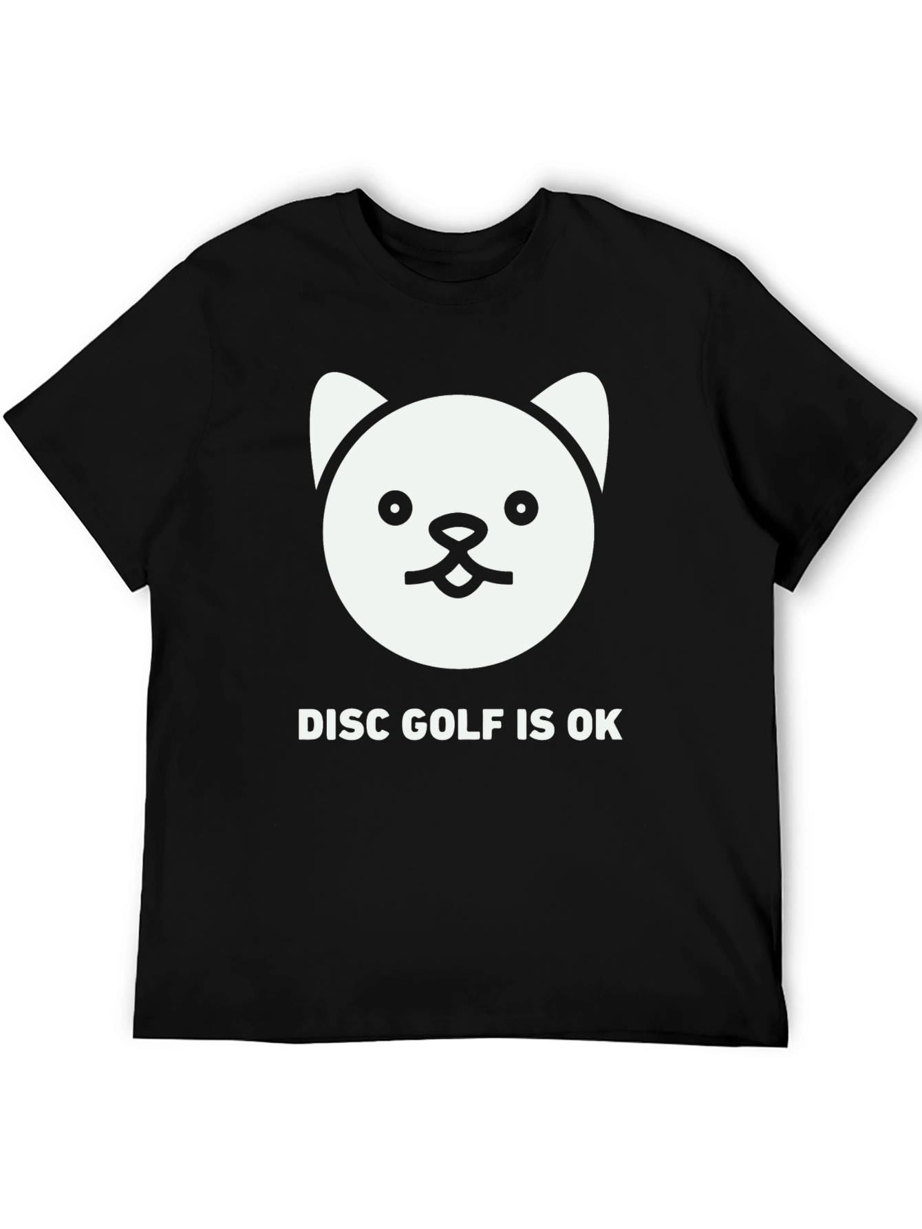 Disc Golf is OK T-Shirt with Cute Cat Design