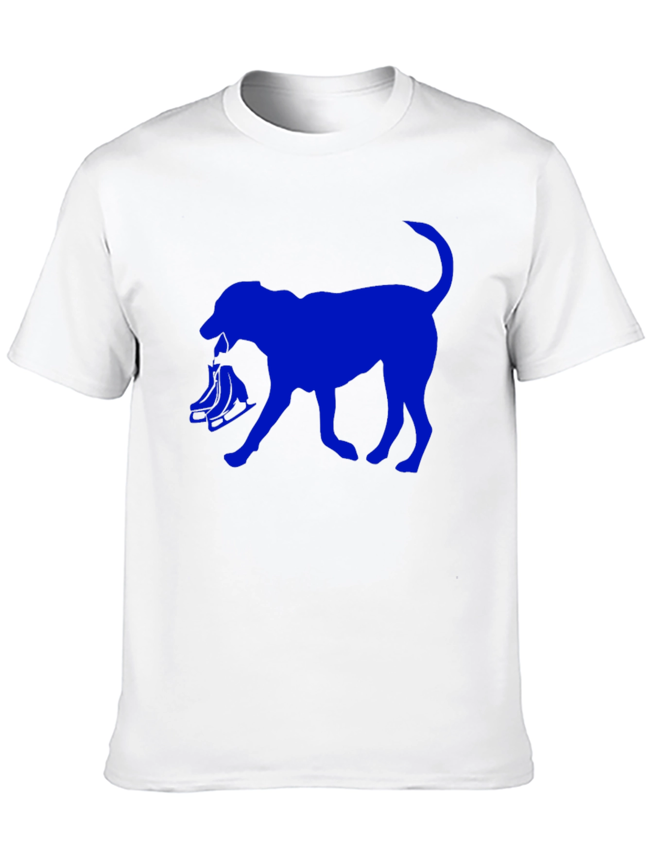 Dog with Skates Graphic T-Shirt - Black