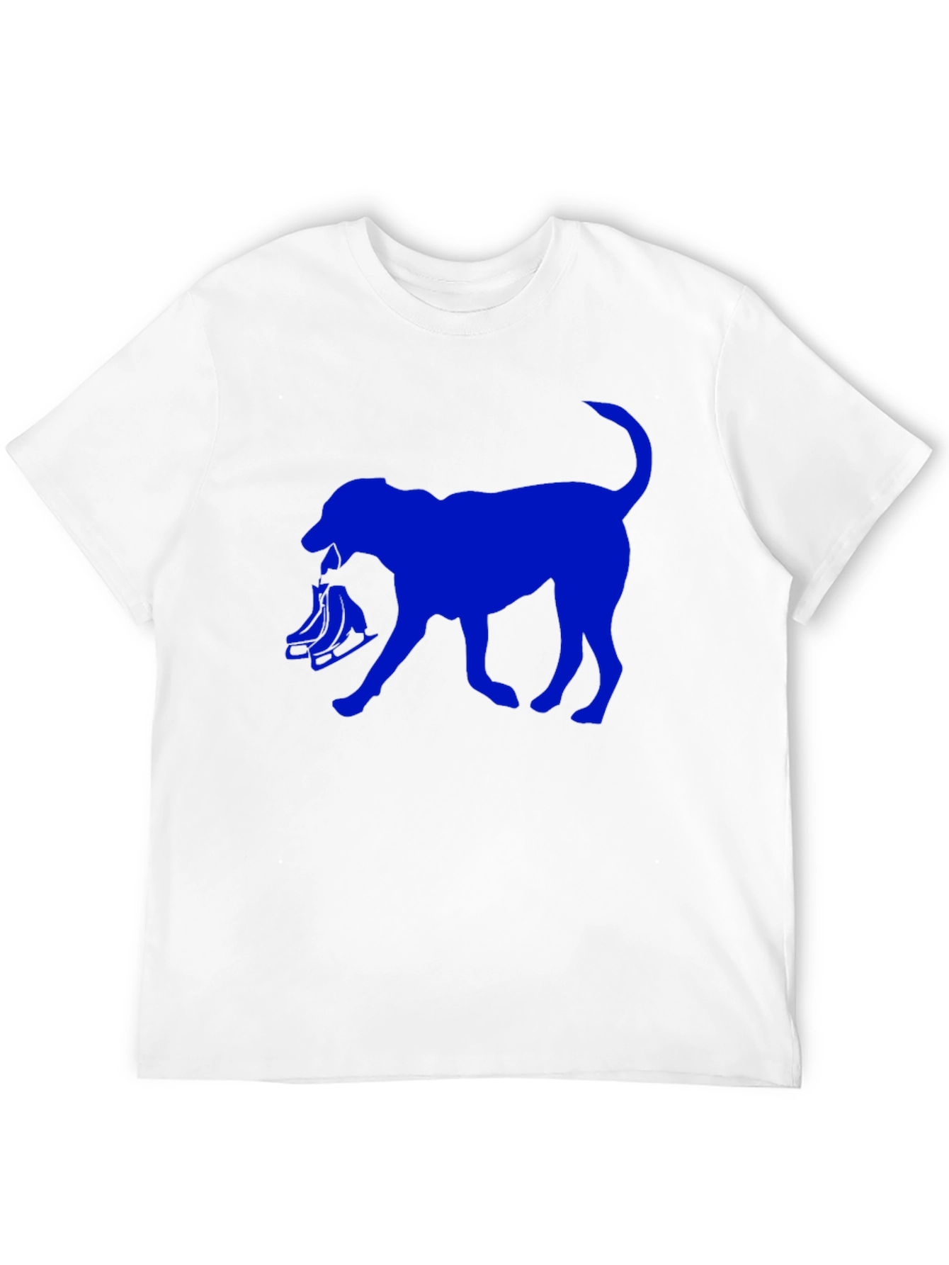 Dog with Skates Graphic T-Shirt - Black