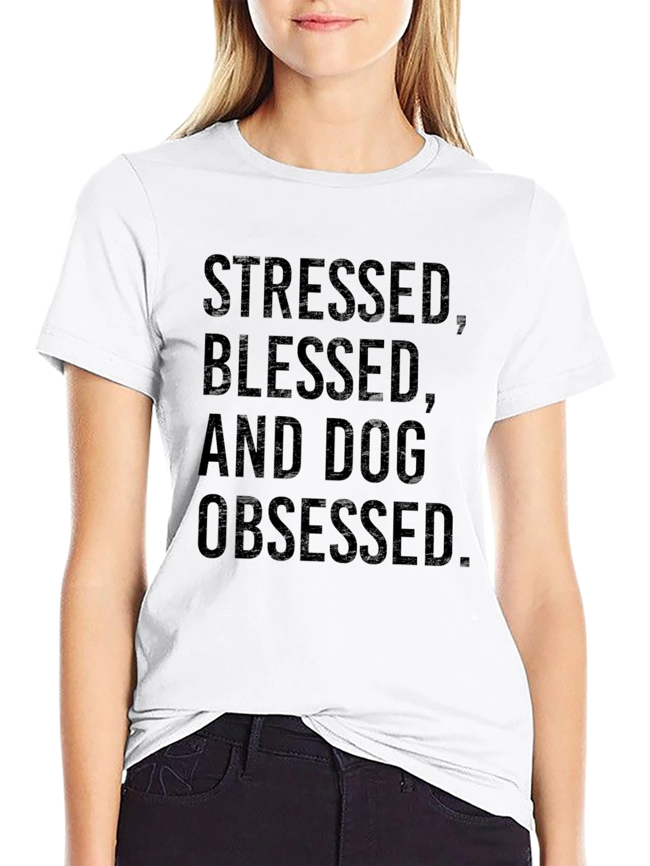 Stressed Blessed & Dog Obsessed Tee
