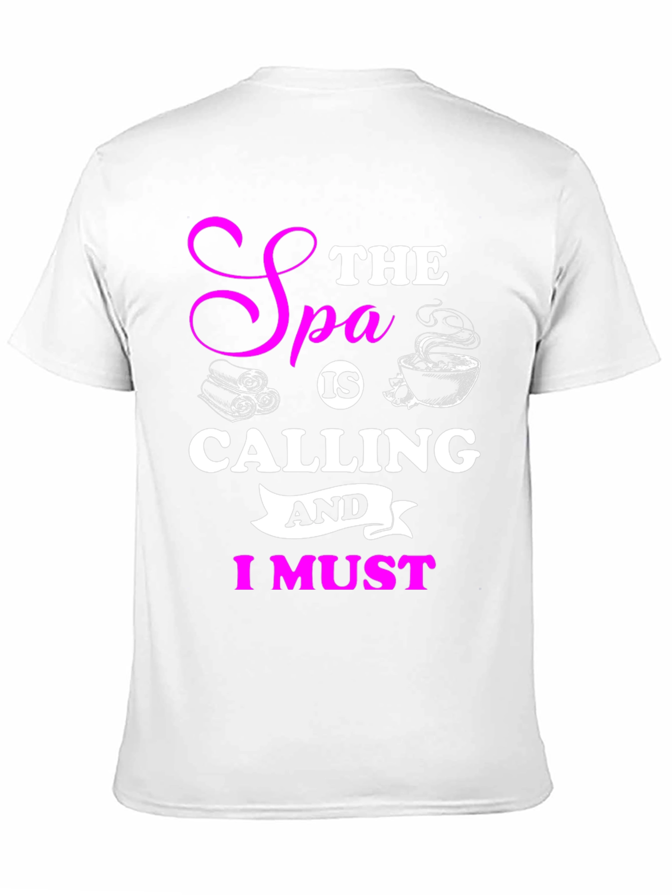 Spa Calling Black T-Shirt - Relax & Unwind!