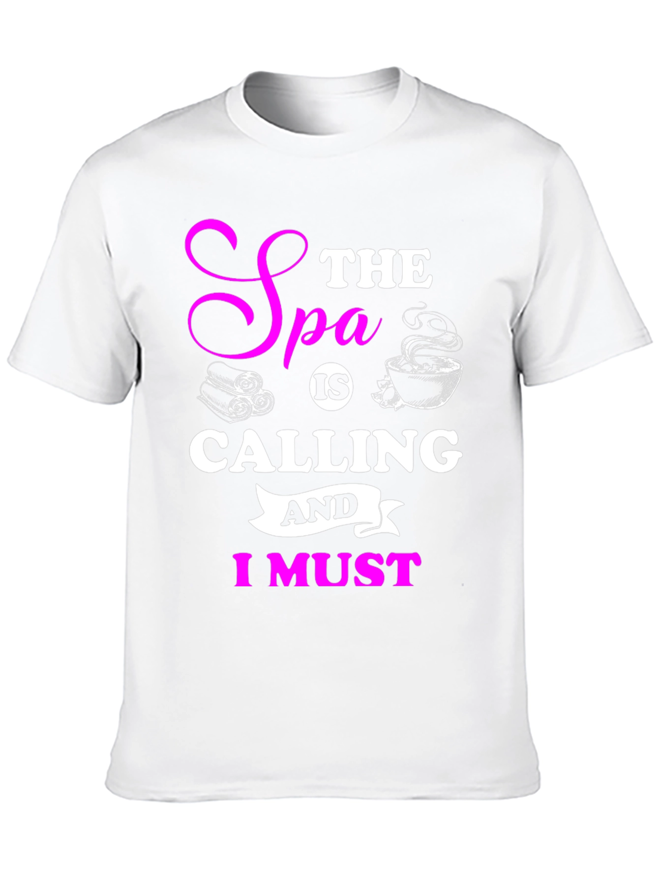 Spa Calling Black T-Shirt - Relax & Unwind!