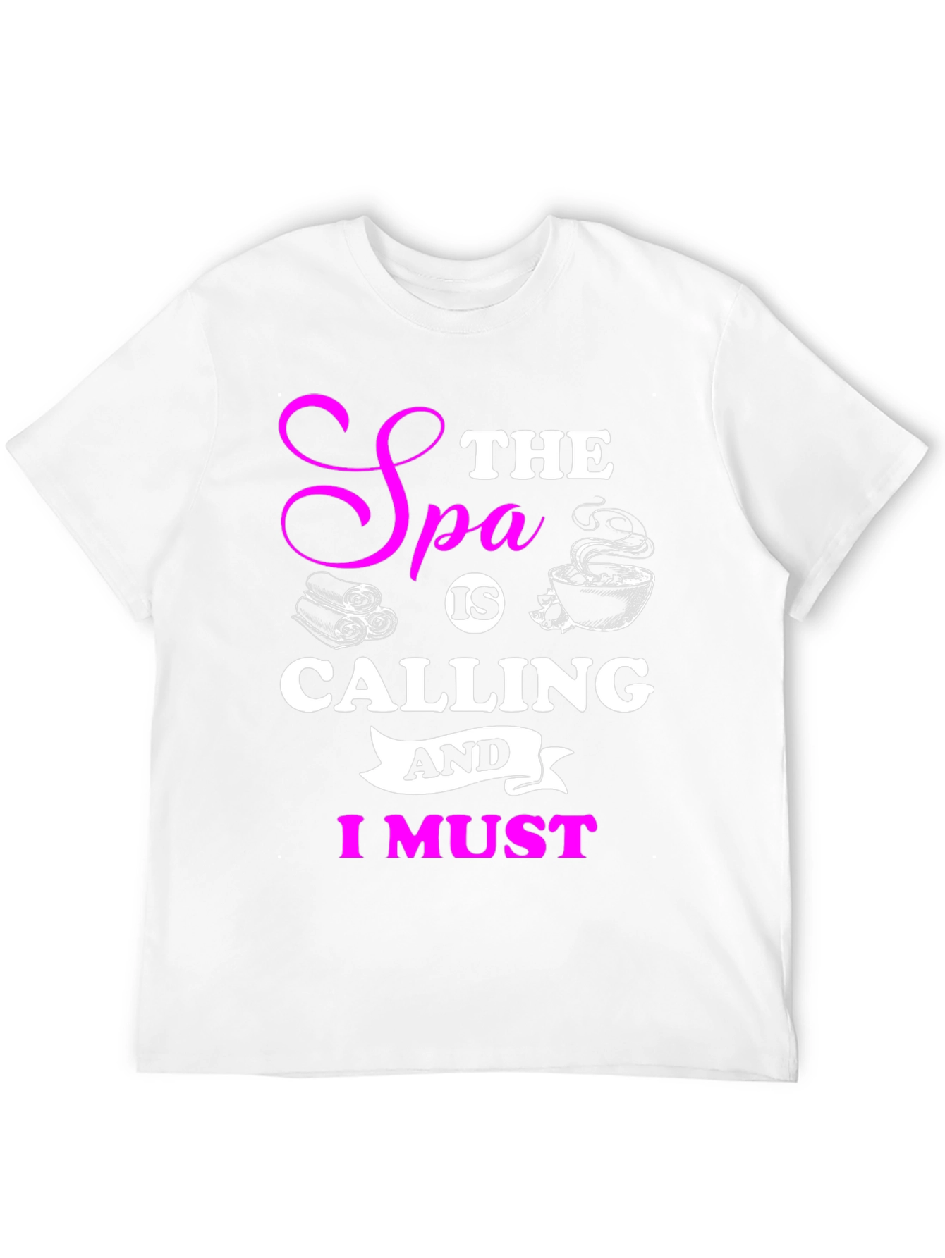 Spa Calling Black T-Shirt - Relax & Unwind!
