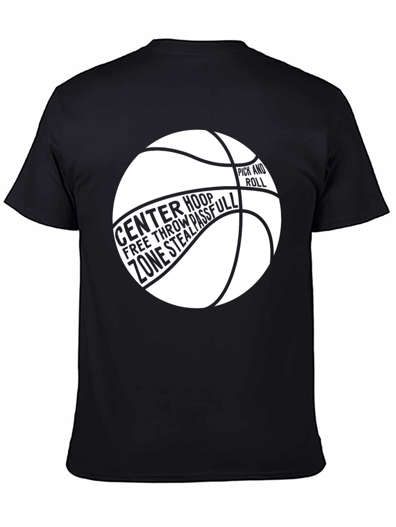 Basketball Graphic Tee - Center Hoop Design