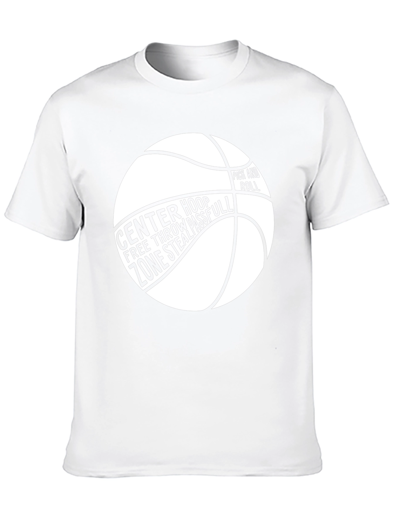 Basketball Graphic Tee - Center Hoop Design