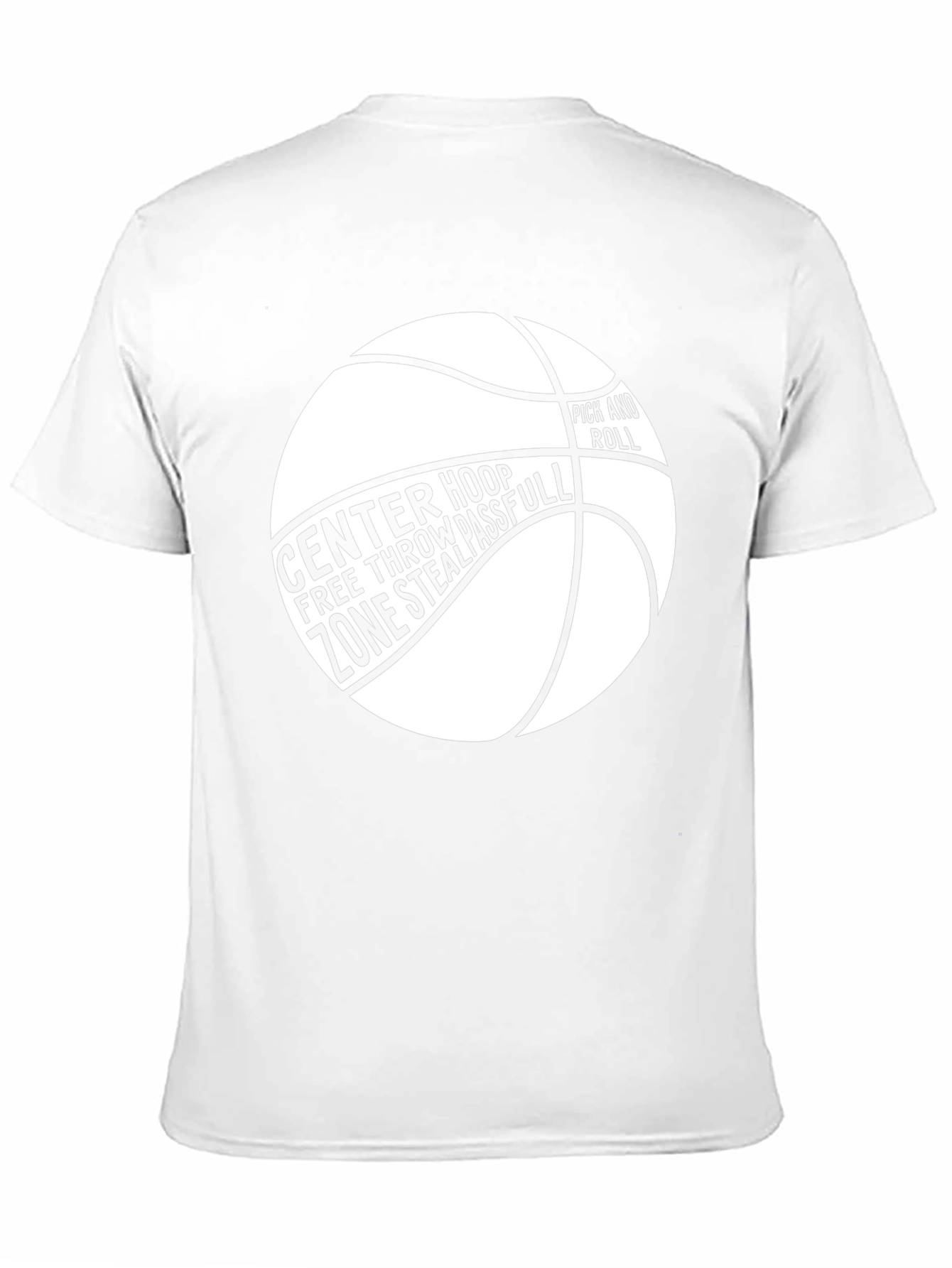 Basketball Graphic Tee - Center Hoop Design