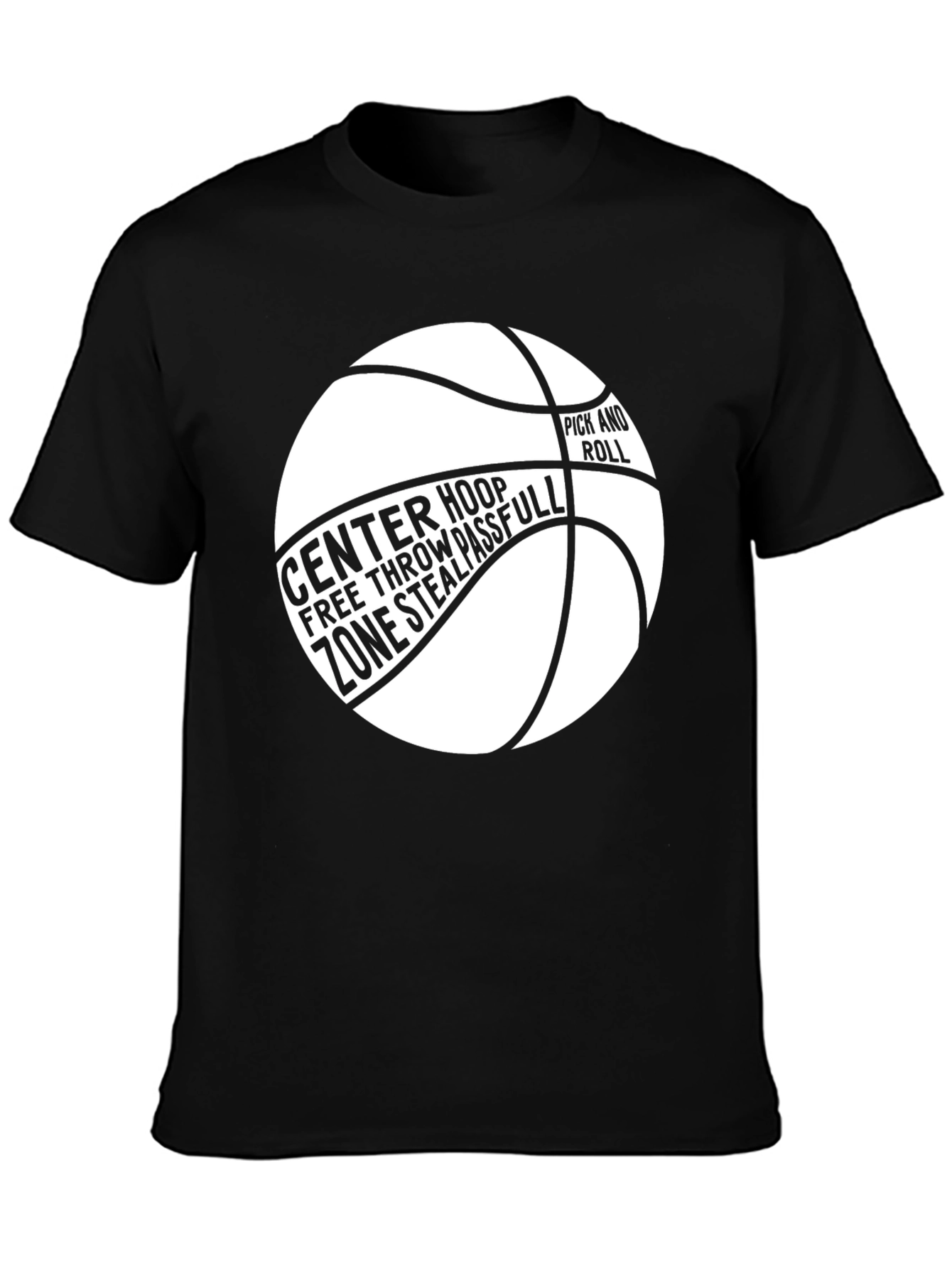 Basketball Graphic Tee - Center Hoop Design