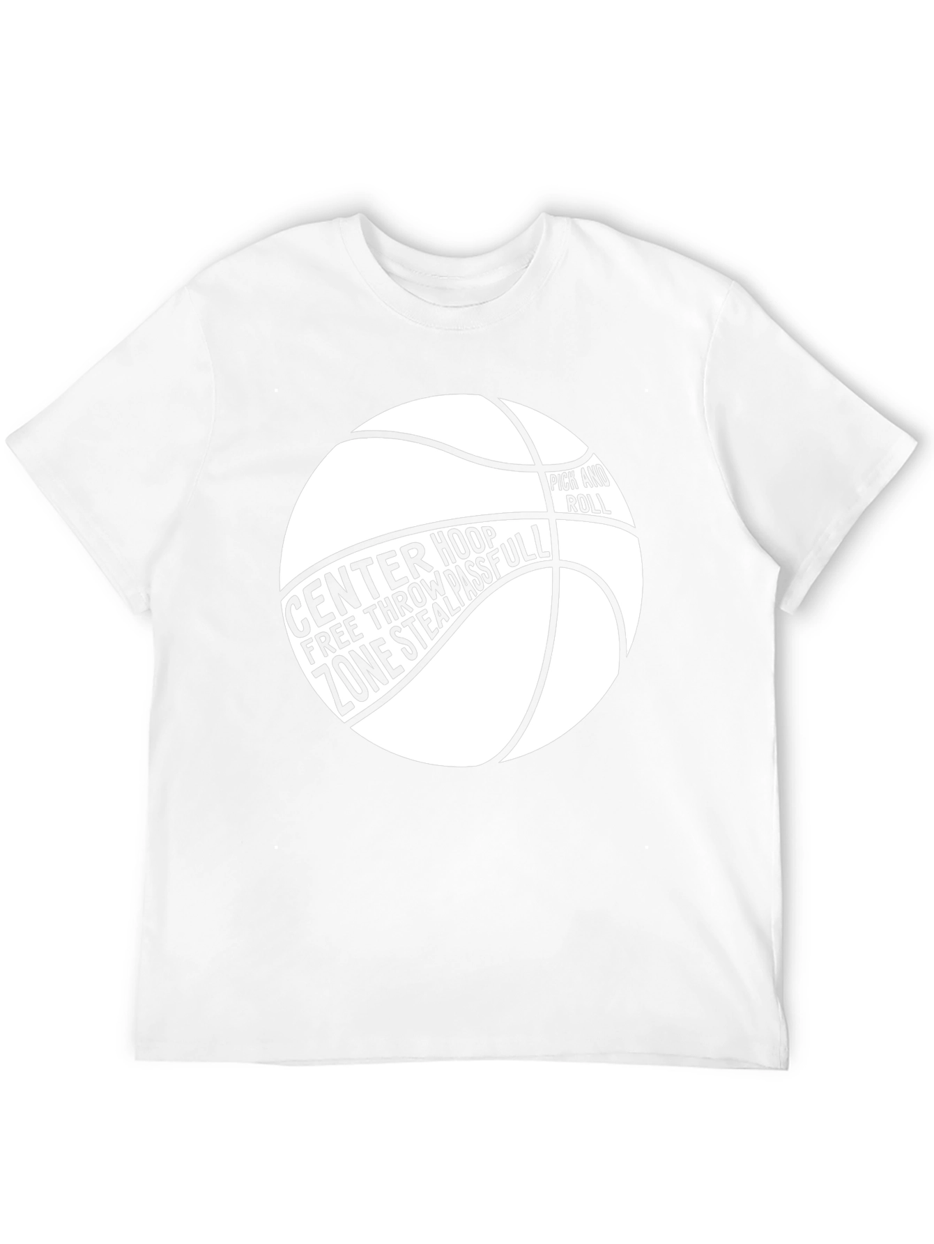 Basketball Graphic Tee - Center Hoop Design