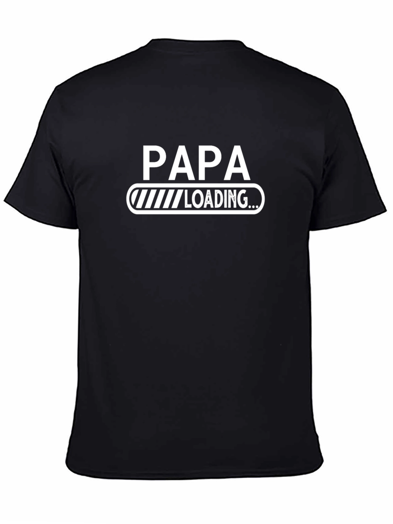 Papa Loading Funny Black T-Shirt - Fathers Day Gift
