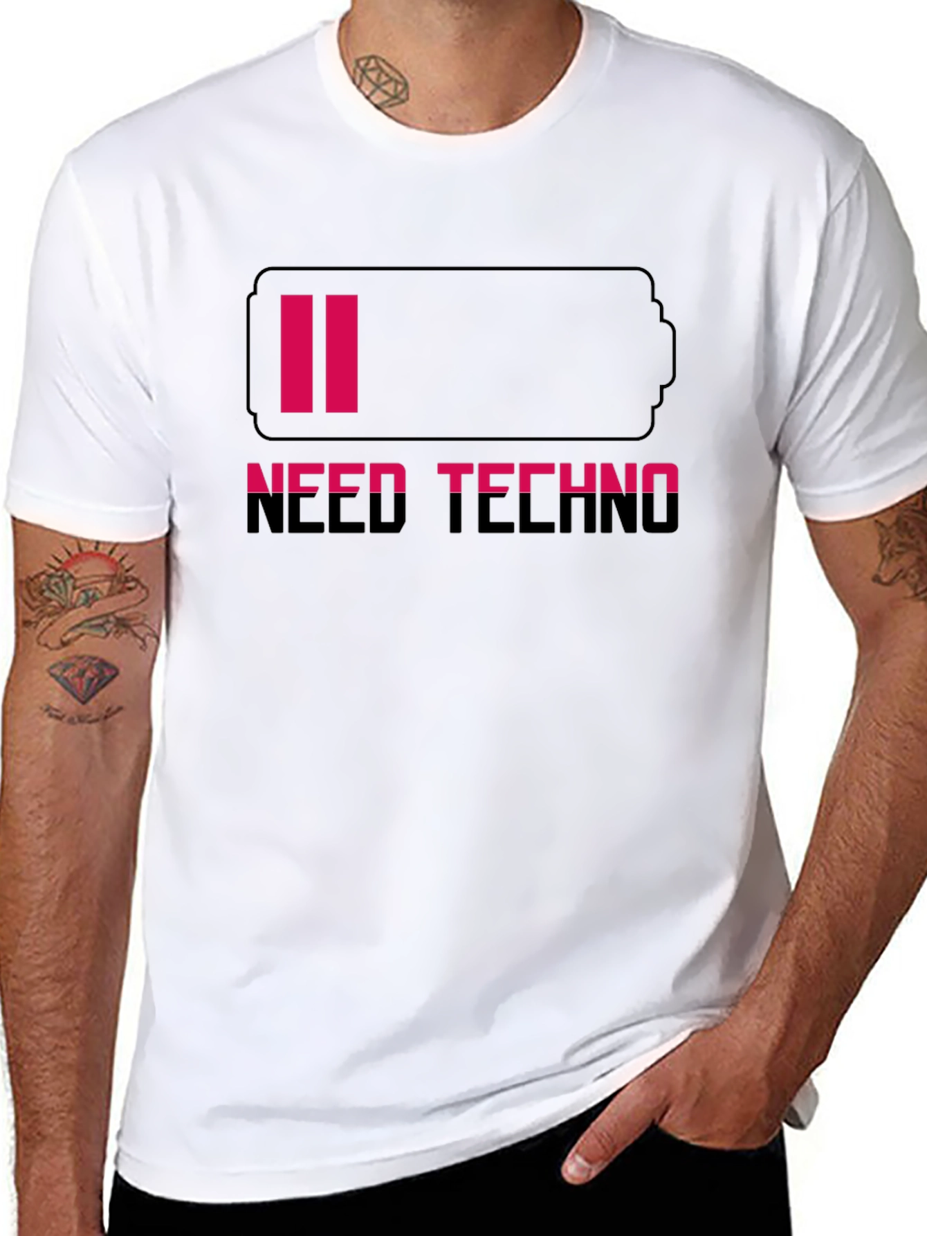 Need Techno Battery Black T-Shirt