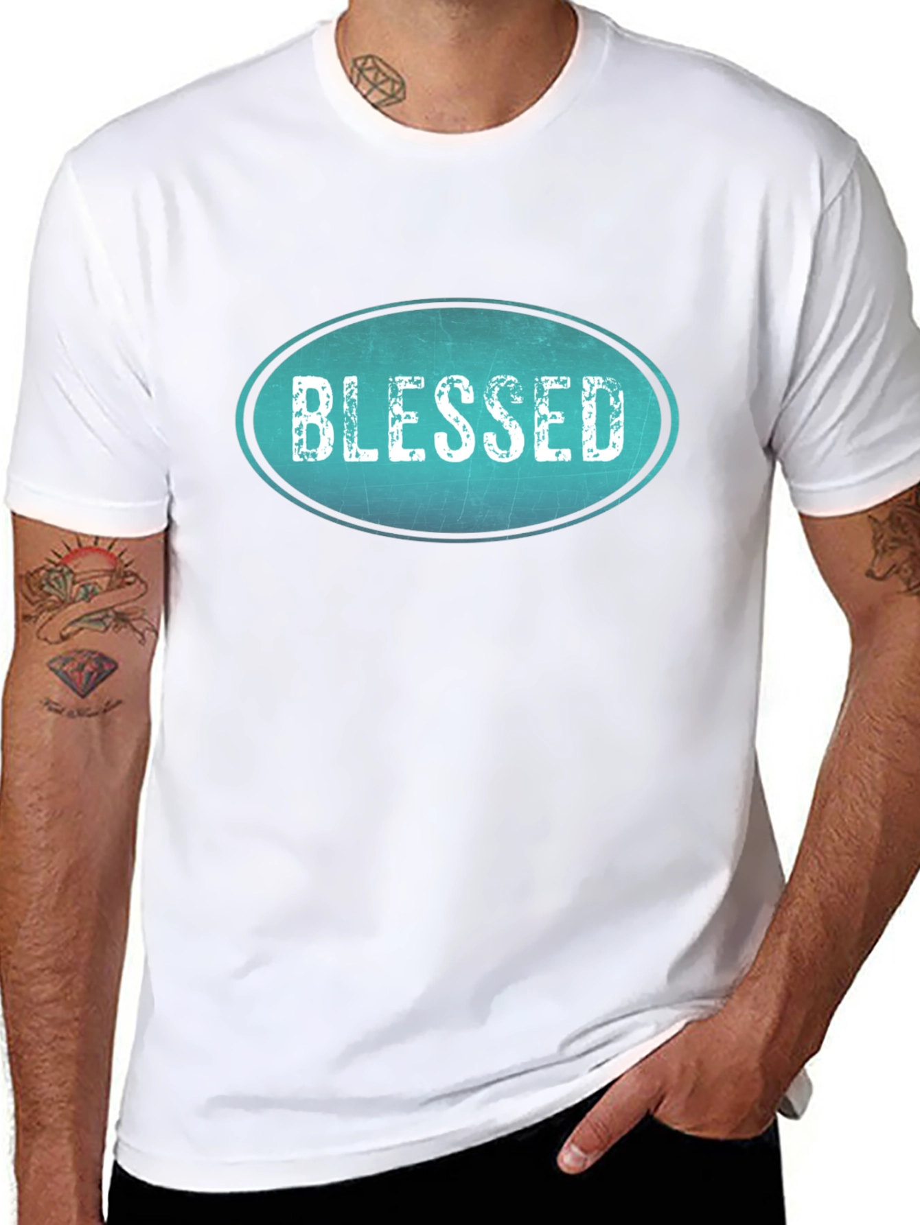Blessed Graphic Tee - Trendy Black T-Shirt