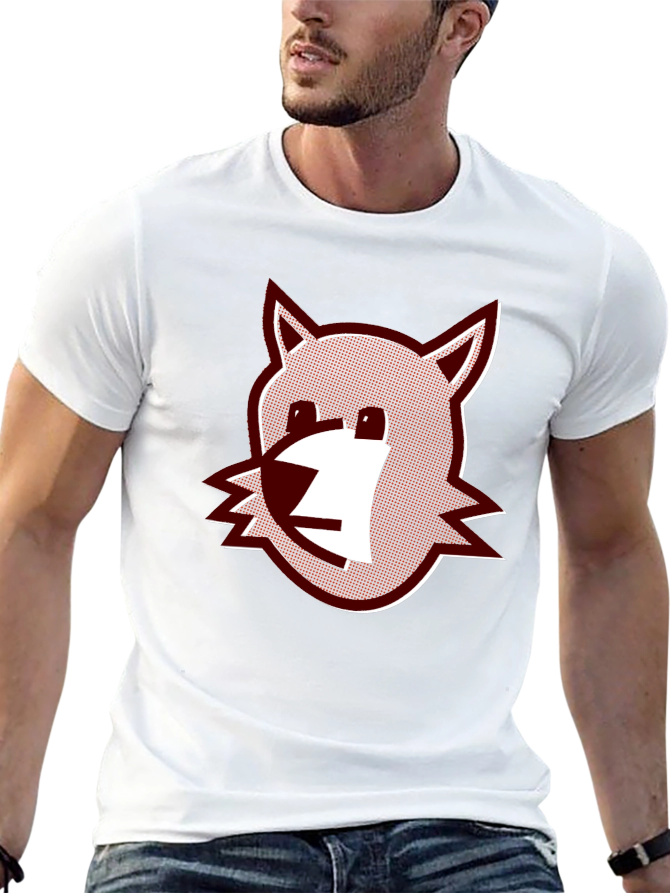 Cool Cartoon Fox Graphic T-Shirt
