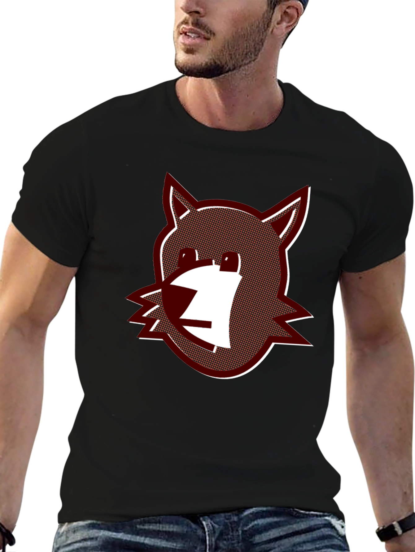 Cool Cartoon Fox Graphic T-Shirt
