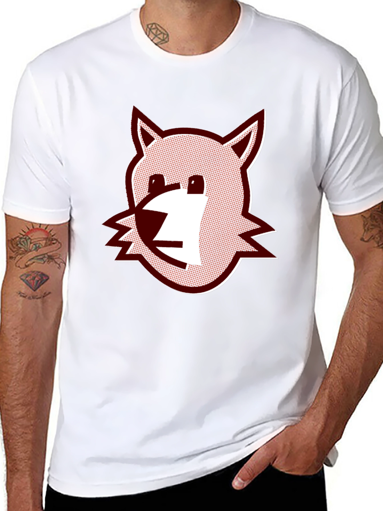Cool Cartoon Fox Graphic T-Shirt
