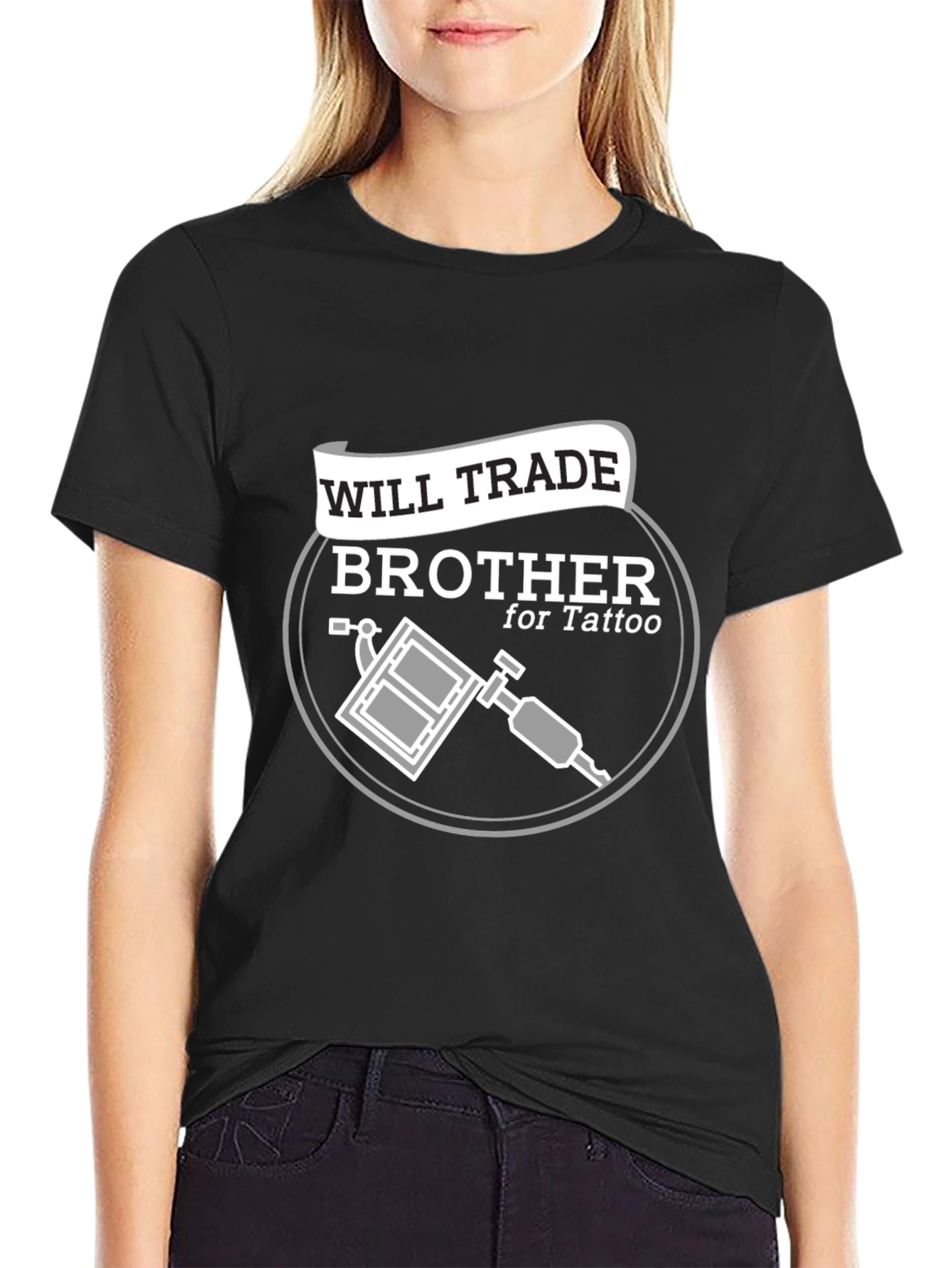 Will Trade Brother for Tattoo T-Shirt - Black