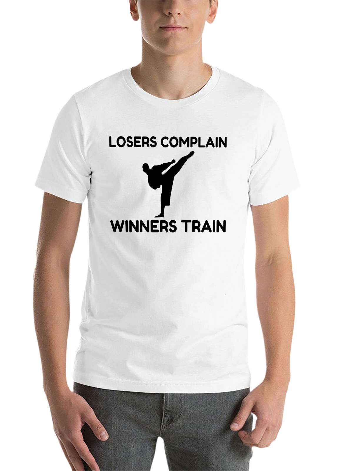 Losers Complain Winners Train Black T-Shirt
