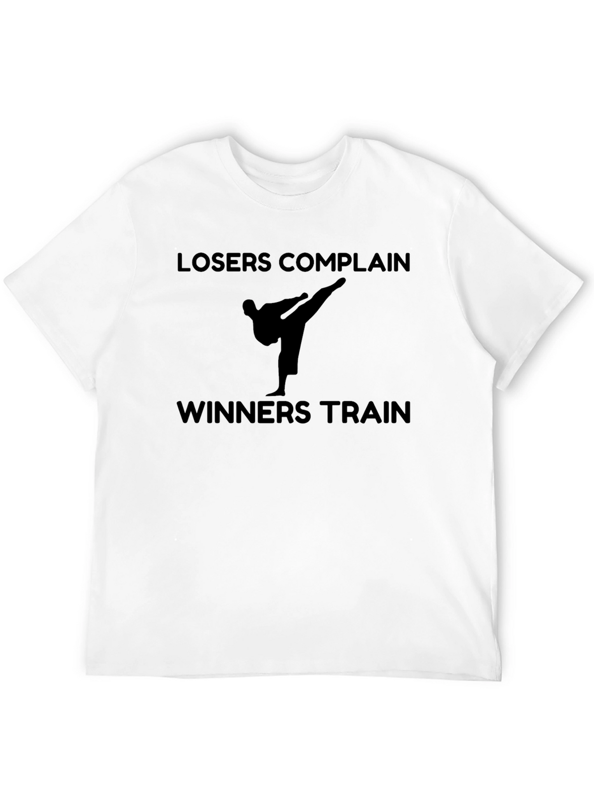 Losers Complain Winners Train Black T-Shirt