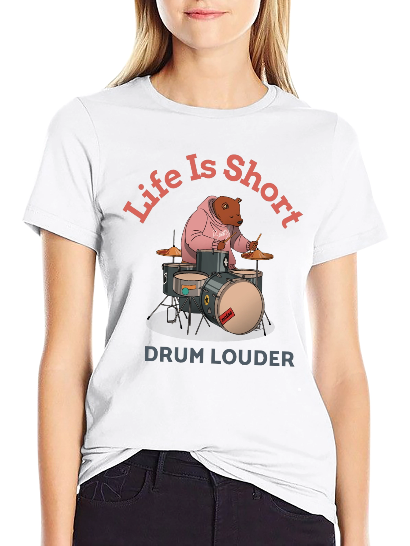 Life is Short Drum Louder Graphic Tee