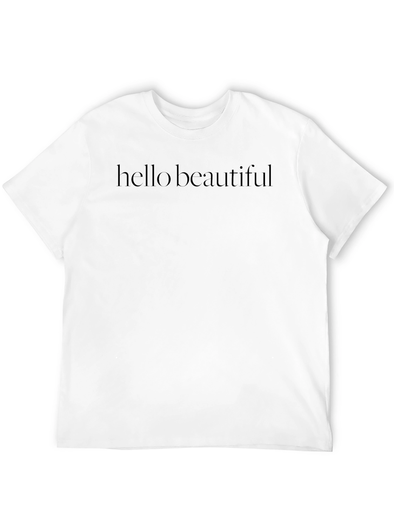 Hello Beautiful Black Graphic T-Shirt